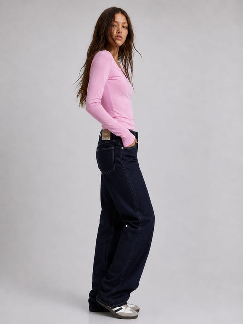 Straight High-Waist Dark Indigo Jeans Straight CIZARO - Cizaro Jeans