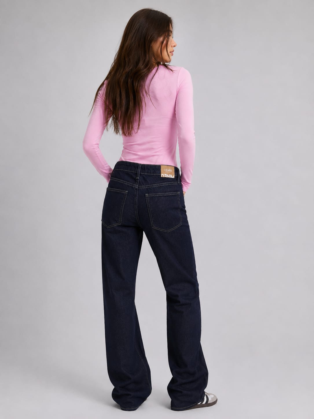 Straight High-Waist Dark Indigo Jeans