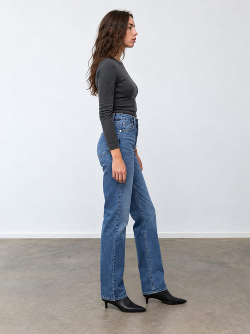 Straight High-Waist – Ocean Blue Jeans Straight CIZARO - Cizaro Jeans