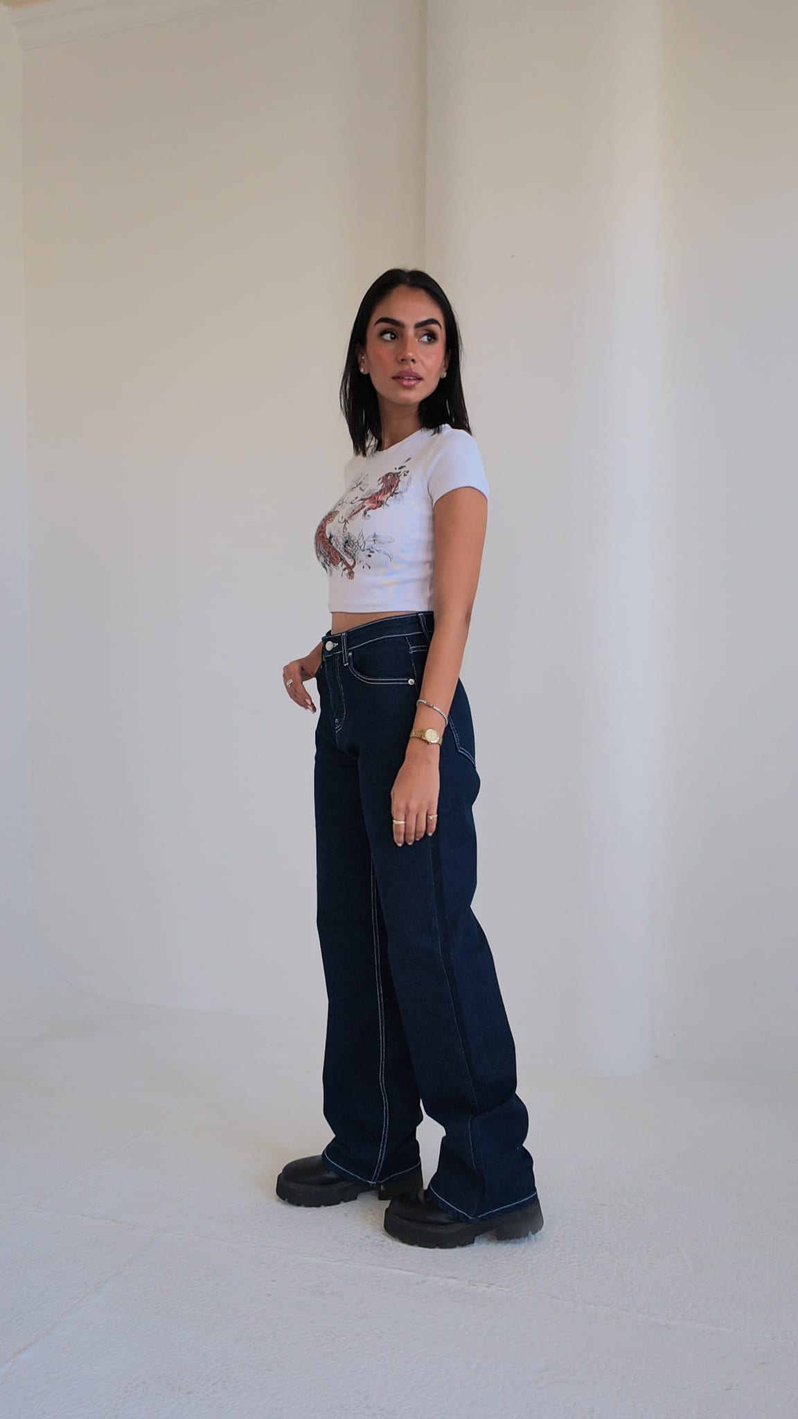 Straight – High-Waist Raw Denim Jeans Straight CIZARO - Cizaro Jeans