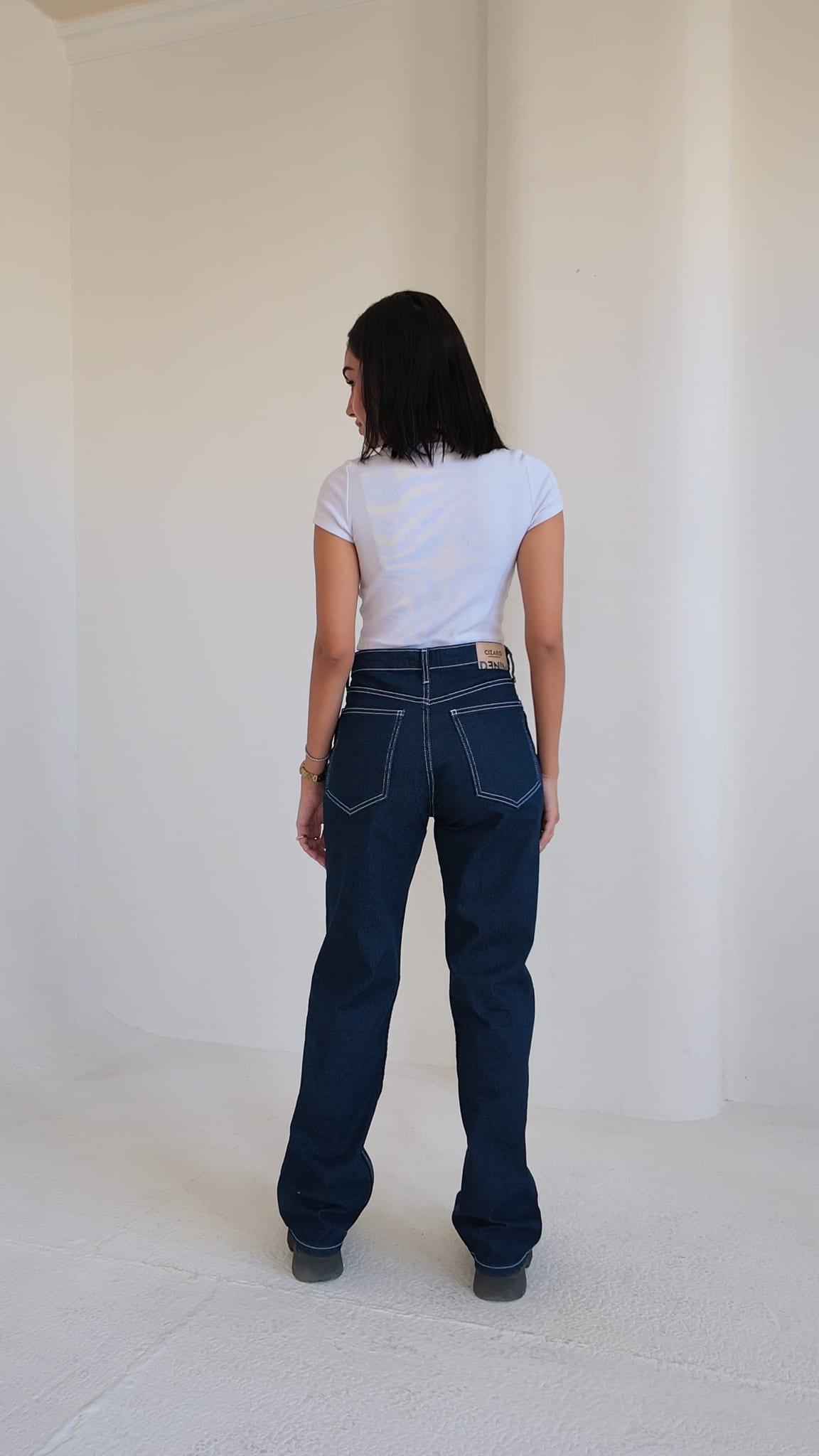 Straight – High-Waist Raw Denim Jeans Straight CIZARO - Cizaro Jeans