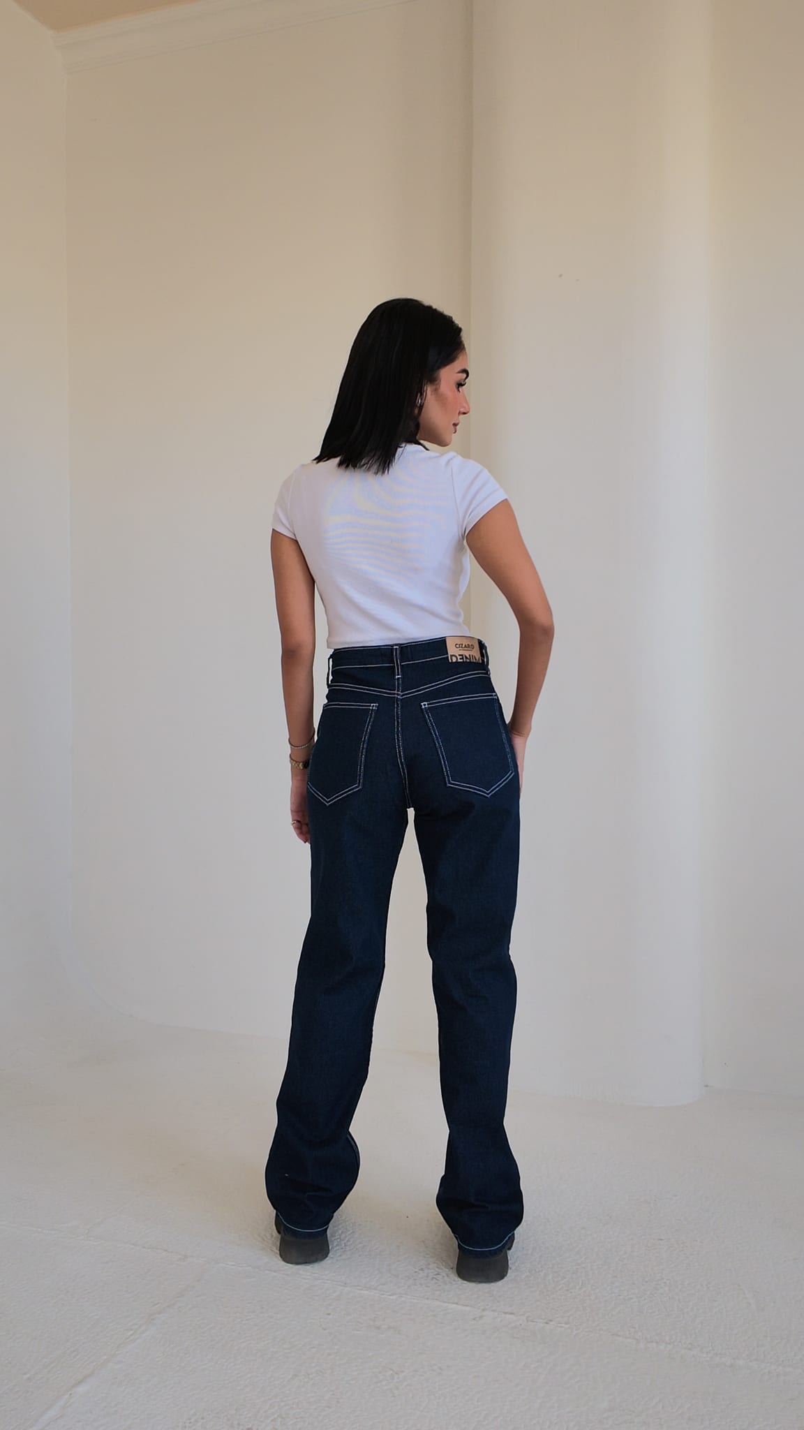 Straight – High-Waist Raw Denim Jeans Straight CIZARO - Cizaro Jeans