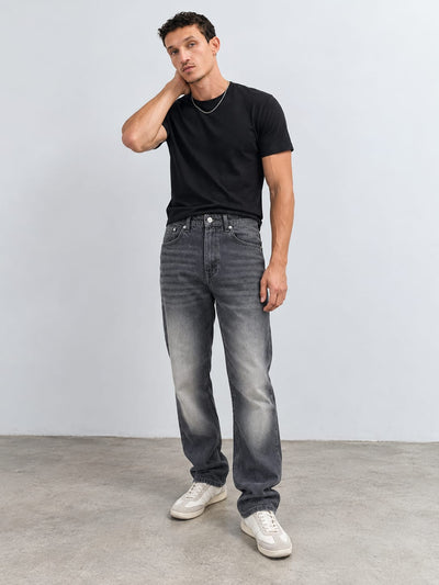 Straight Washed Gray Jeans Straight CIZARO - Cizaro Jeans