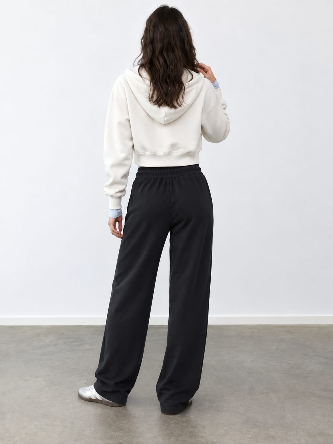 Black Wide-Leg Sweatpants