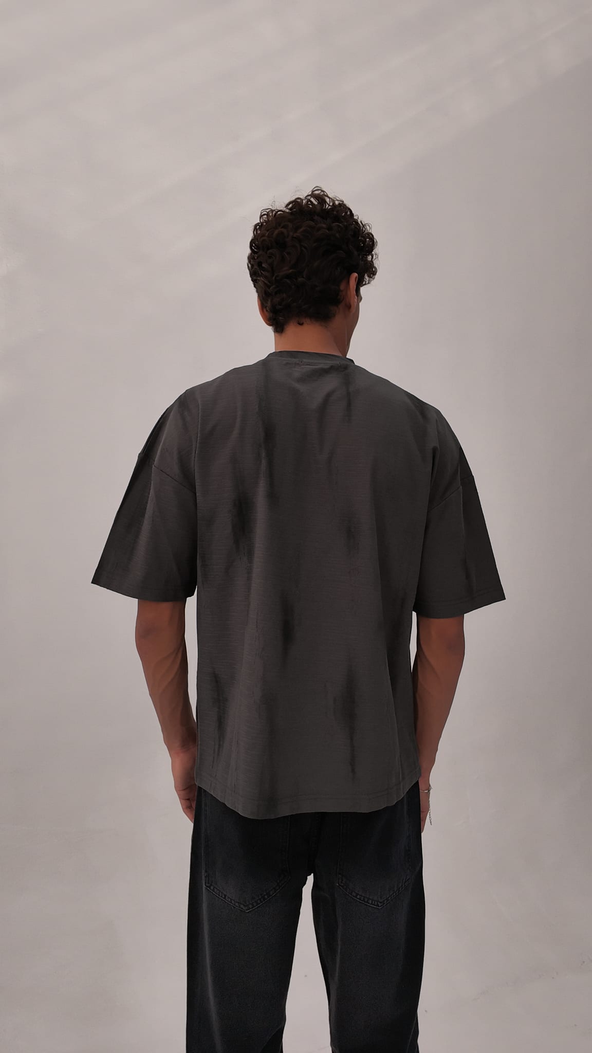 Grey texture Oversized T-shirt T-SHIRT CIZARO - Cizaro Jeans