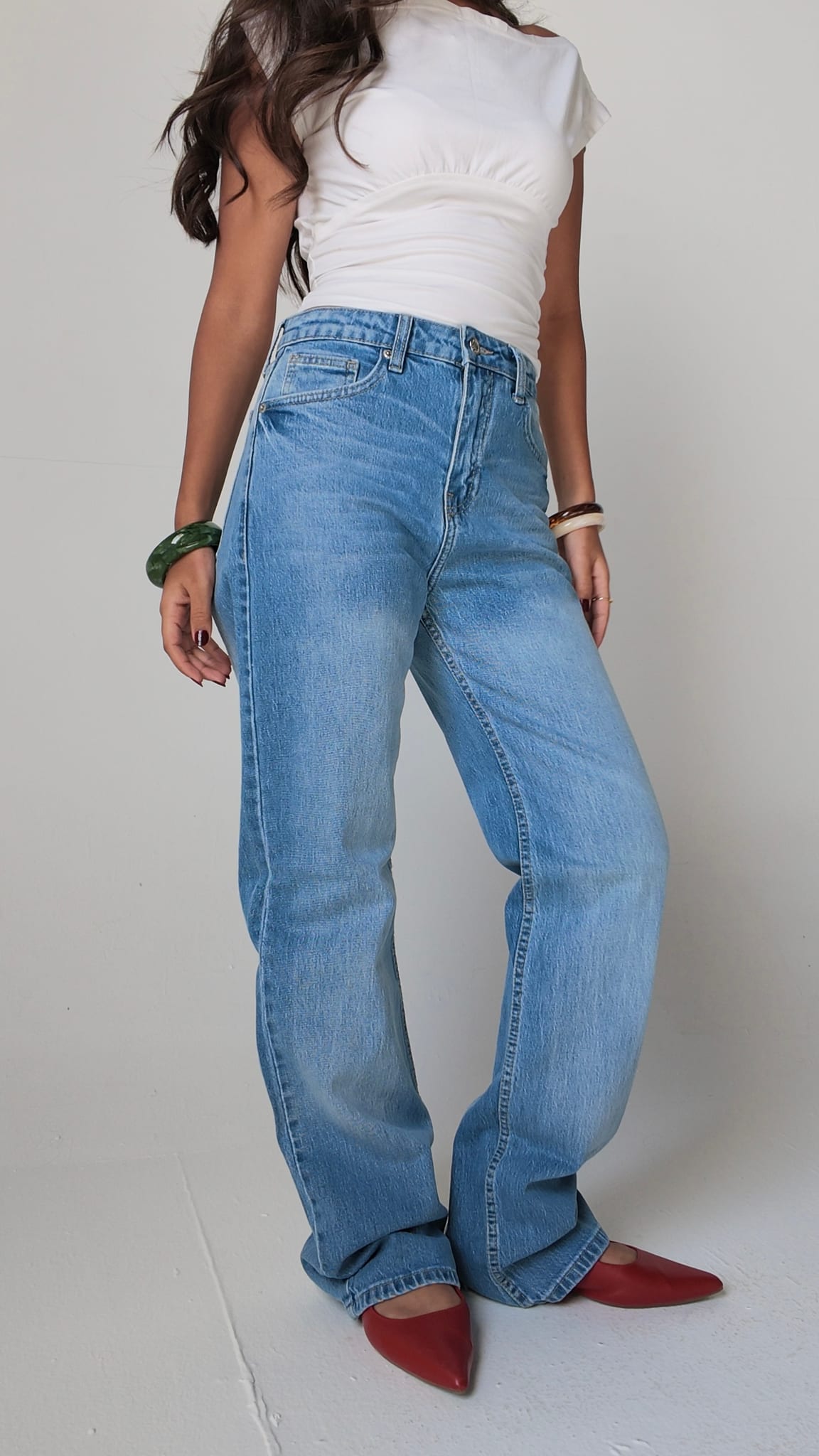Ultra Comfort Light Vintage Blue Straight Jeans