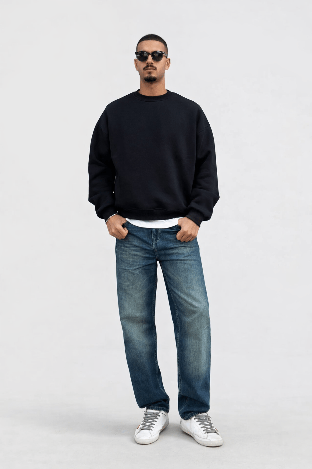 Straight – Mid-Rise Vintage Blue Jeans straight CIZARO - Cizaro Jeans