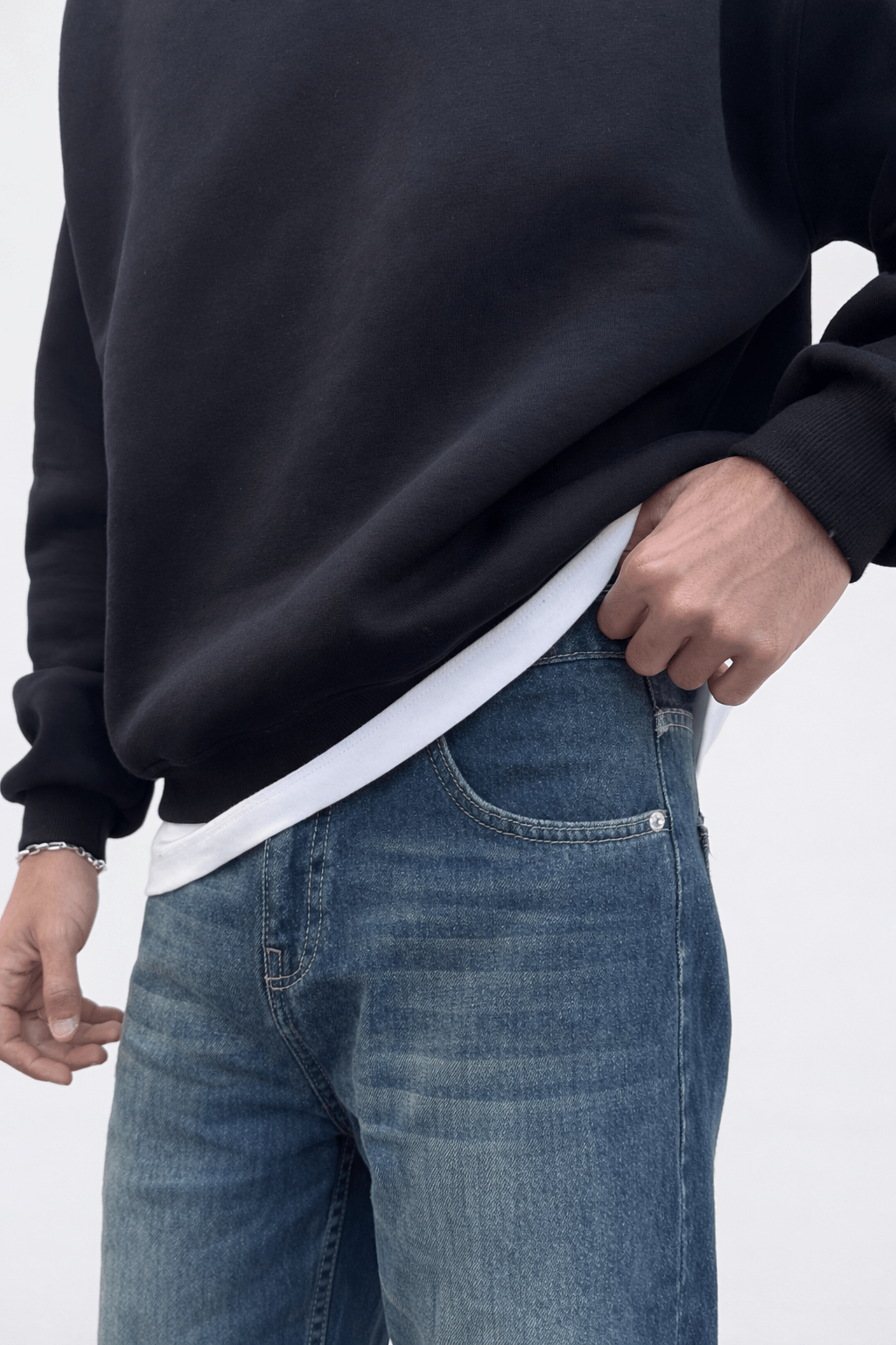 Straight – Mid-Rise Vintage Blue Jeans straight CIZARO - Cizaro Jeans