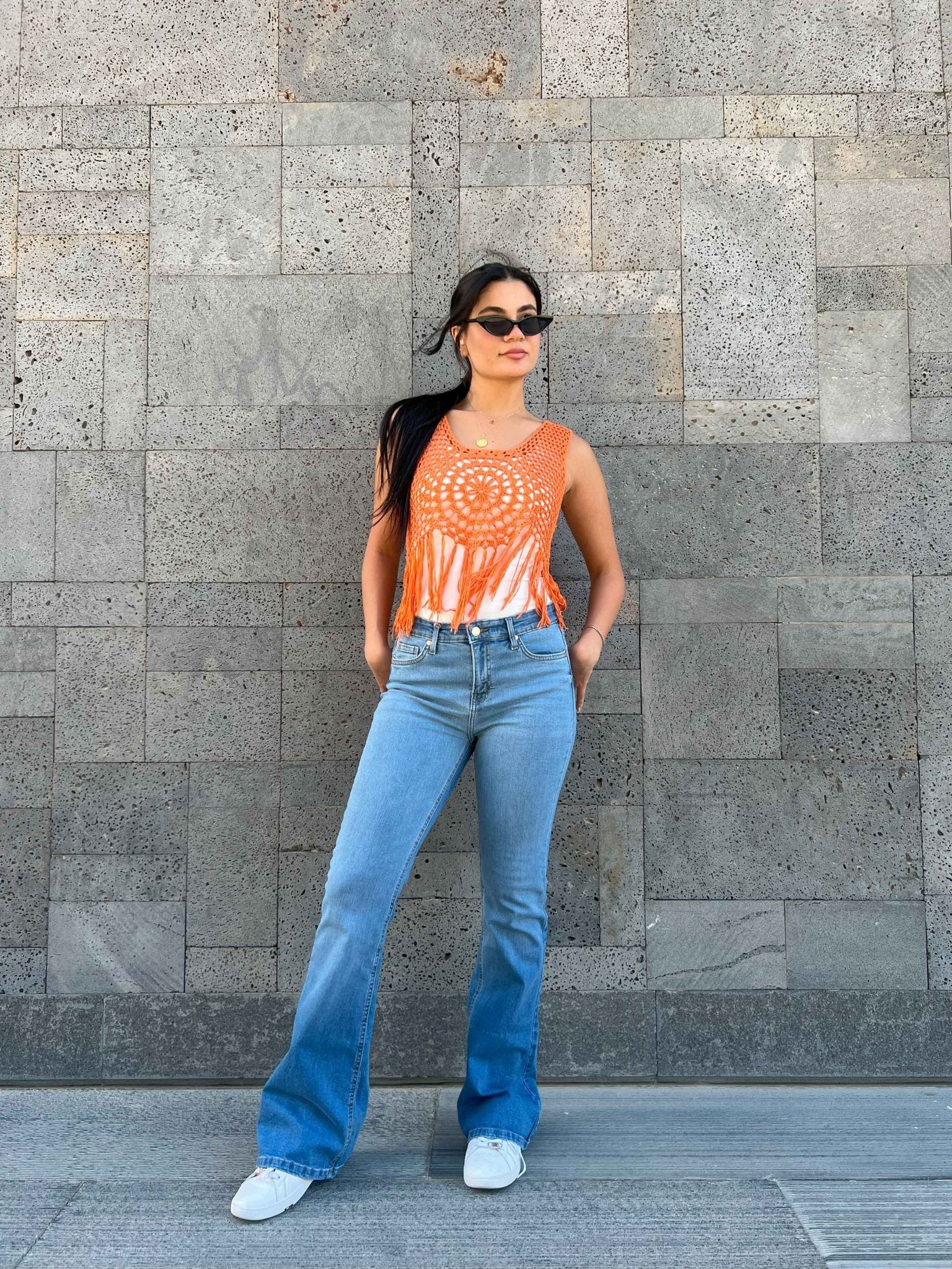 Flare - Degrade. Flare CIZARO 36 Light Blue Degrade - Cizaro Jeans
