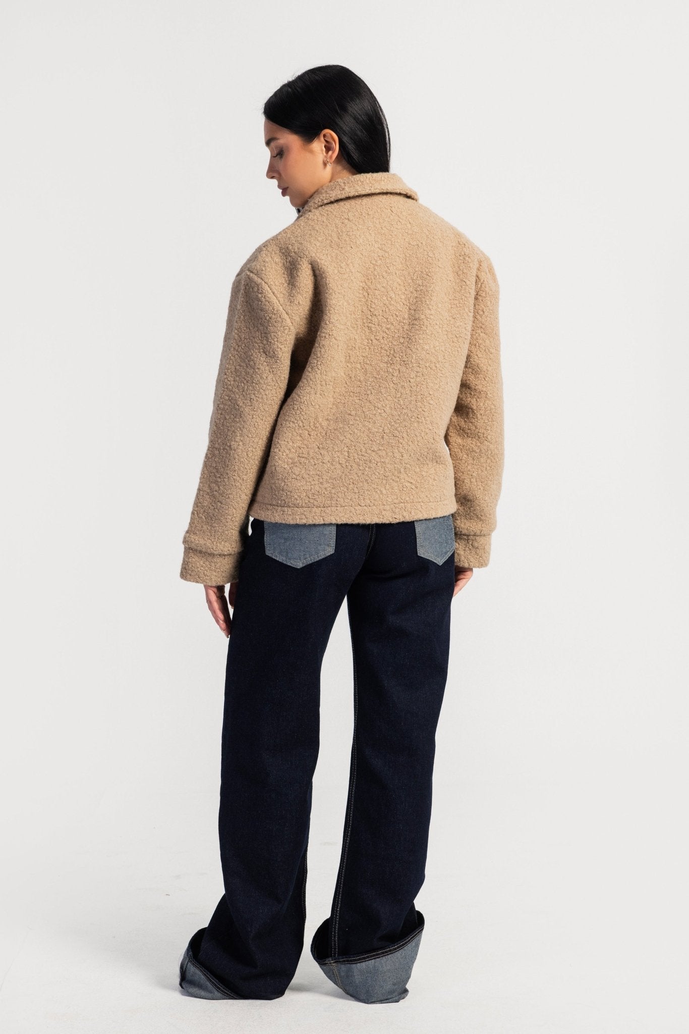 Fax Fur Jacket – Nude jacket CIZARO - Cizaro Jeans