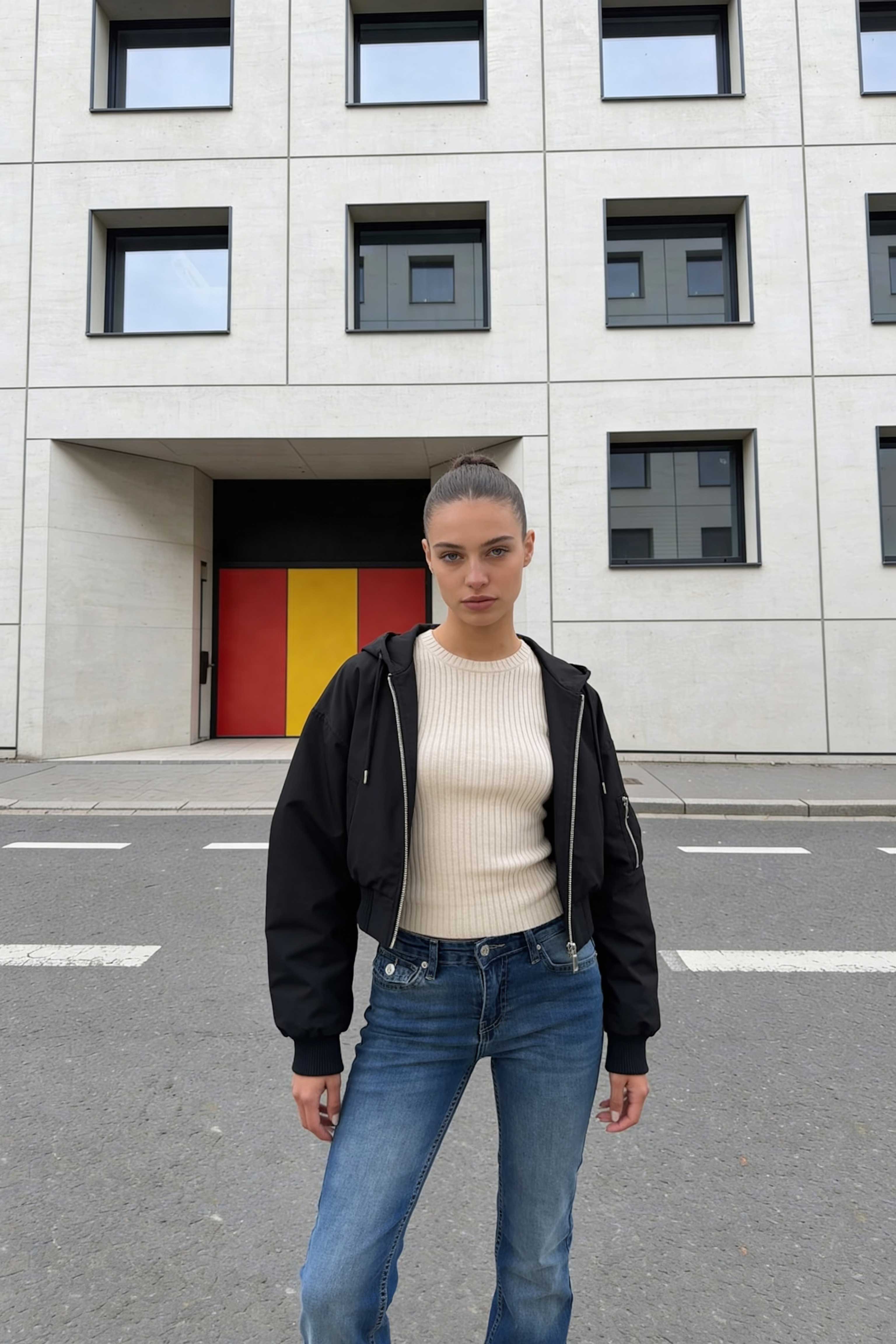 Flare Flap pocket , low waist 
Marine Blue jeans