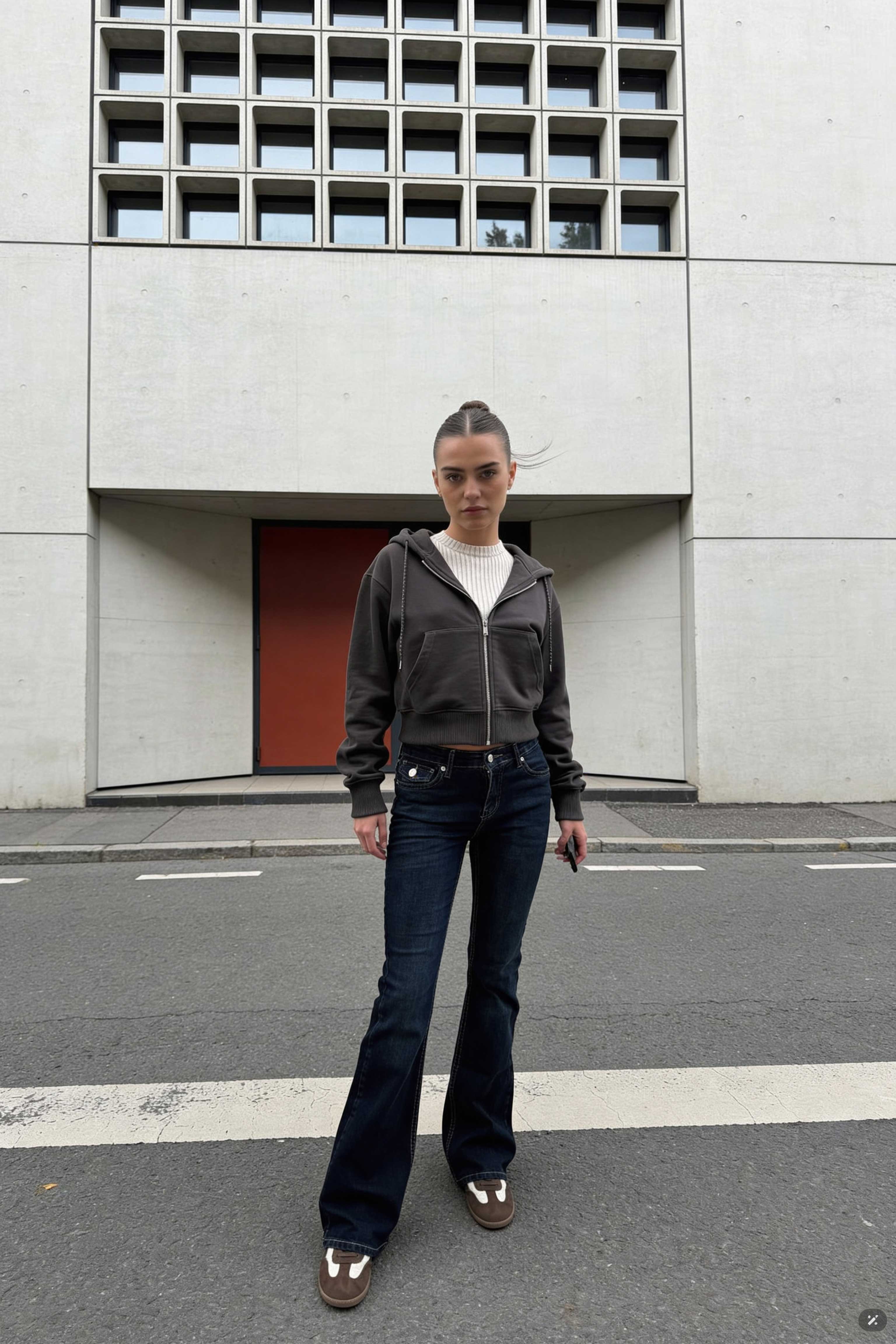Flare – Low-Waist Deep Vintage Green Jeans Flare CIZARO - Cizaro Jeans