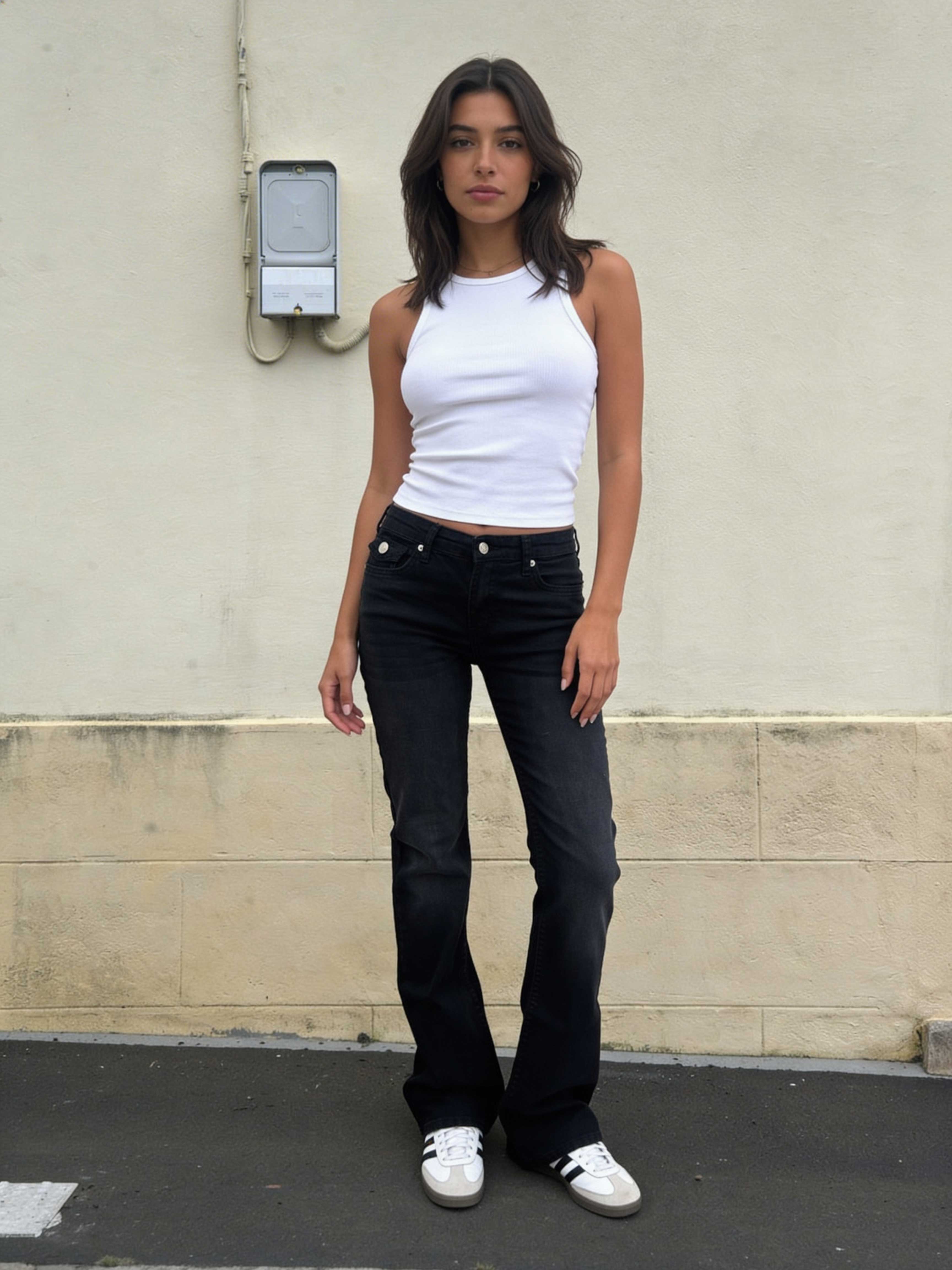 Flare – Low-Waist Washed Black Flap Pocket Jeans Flare CIZARO - Cizaro Jeans