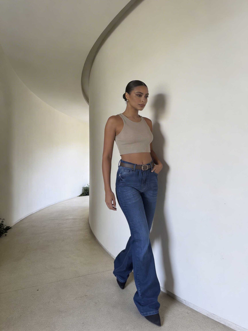 Flare High Waist – Ocean Blue Jeans flare CIZARO - Cizaro Jeans
