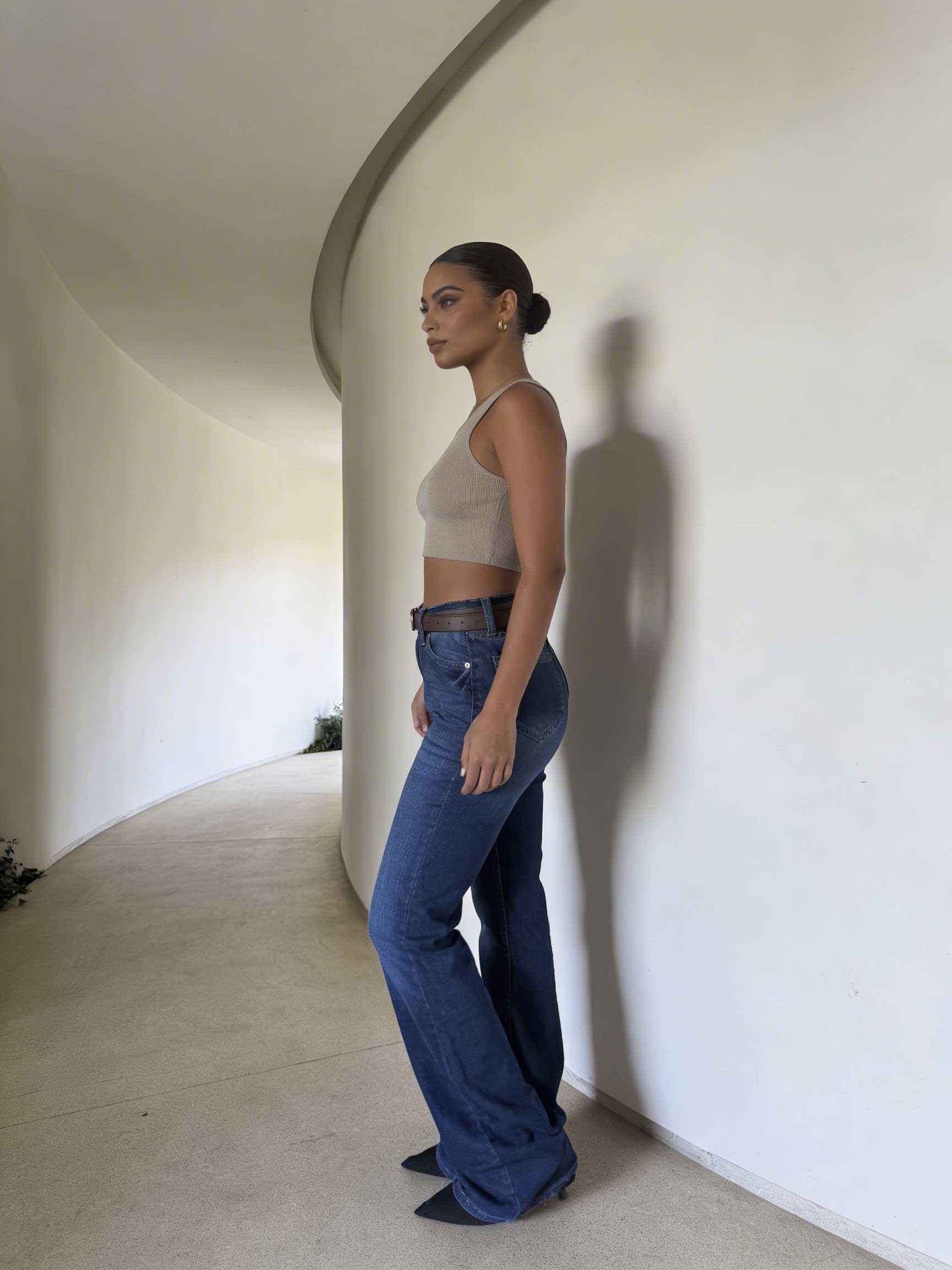 Flare High Waist – Ocean Blue Jeans flare CIZARO - Cizaro Jeans