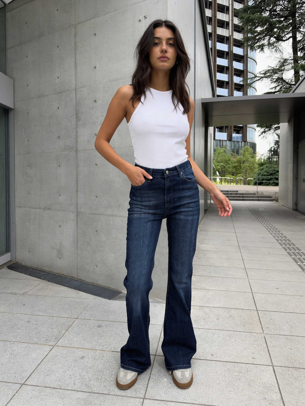 Flare – High-Waist Midnight Indigo Jeans Flare CIZARO - Cizaro Jeans