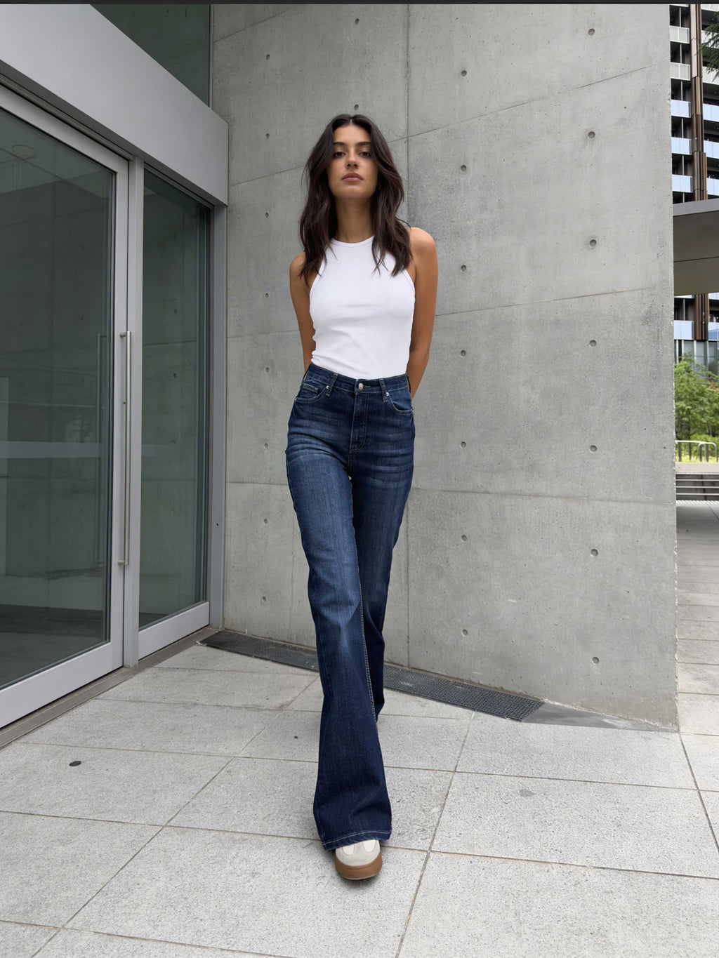 Flare – High-Waist Midnight Indigo Jeans Flare CIZARO - Cizaro Jeans
