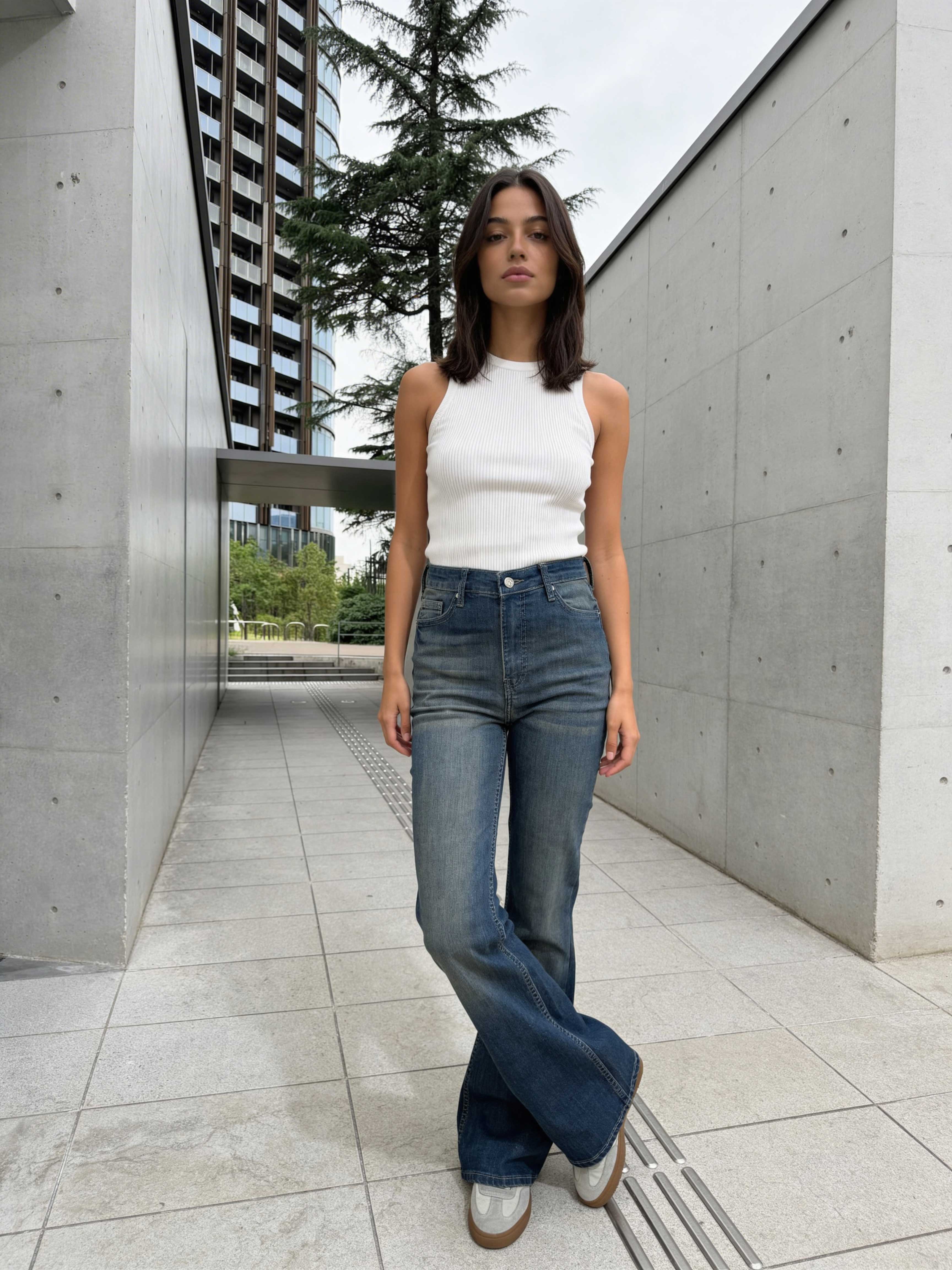 Flare – High-Waist Perfect Vintage Blue Jeans Flare CIZARO - Cizaro Jeans