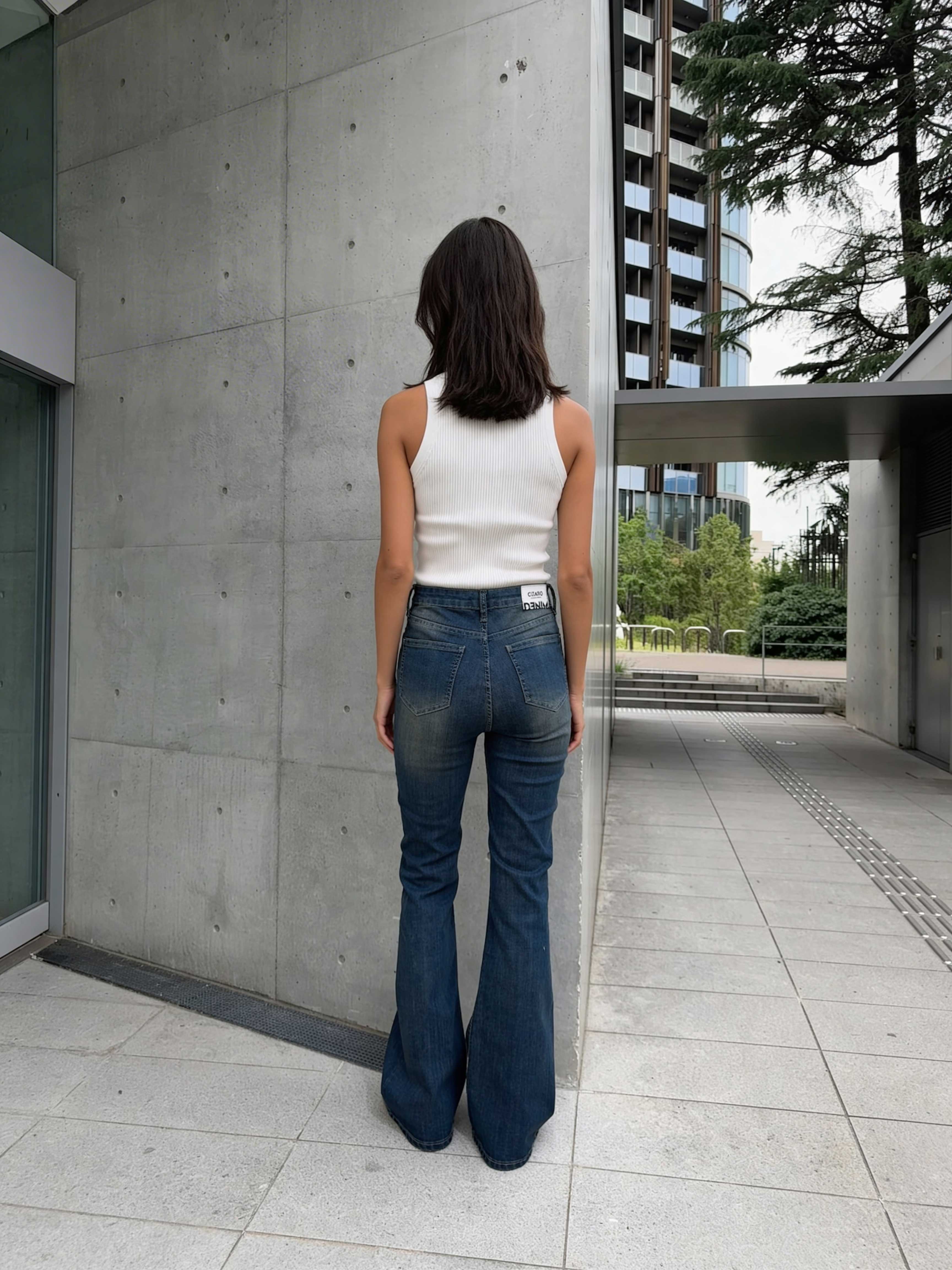 Flare – High-Waist Perfect Vintage Blue Jeans Flare CIZARO - Cizaro Jeans