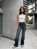 Flare – High-Waist Perfect Vintage Blue Jeans Flare CIZARO - Cizaro Jeans