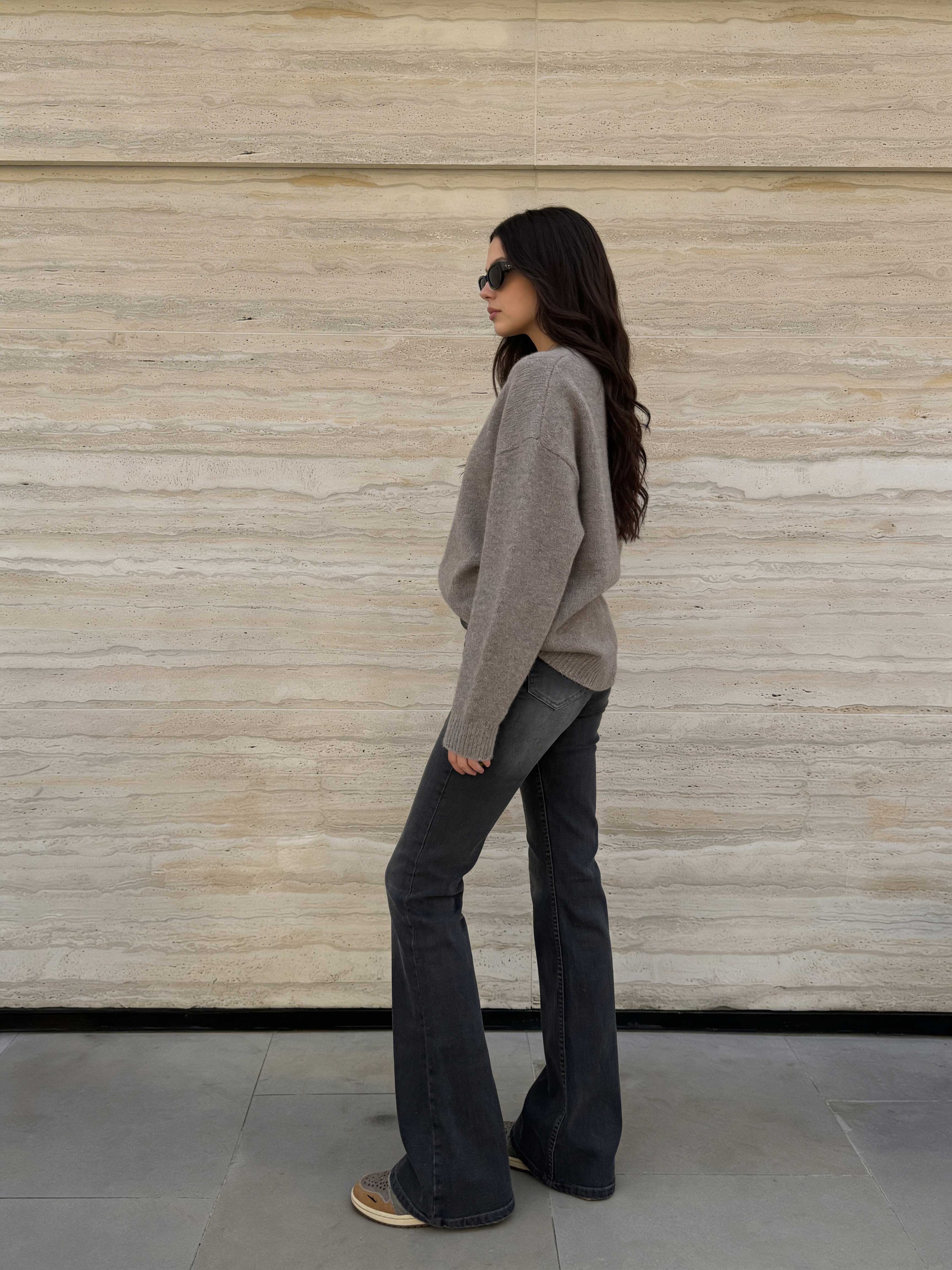 Flare - High-Waist Ash Black Jeans Flare CIZARO - Cizaro Jeans