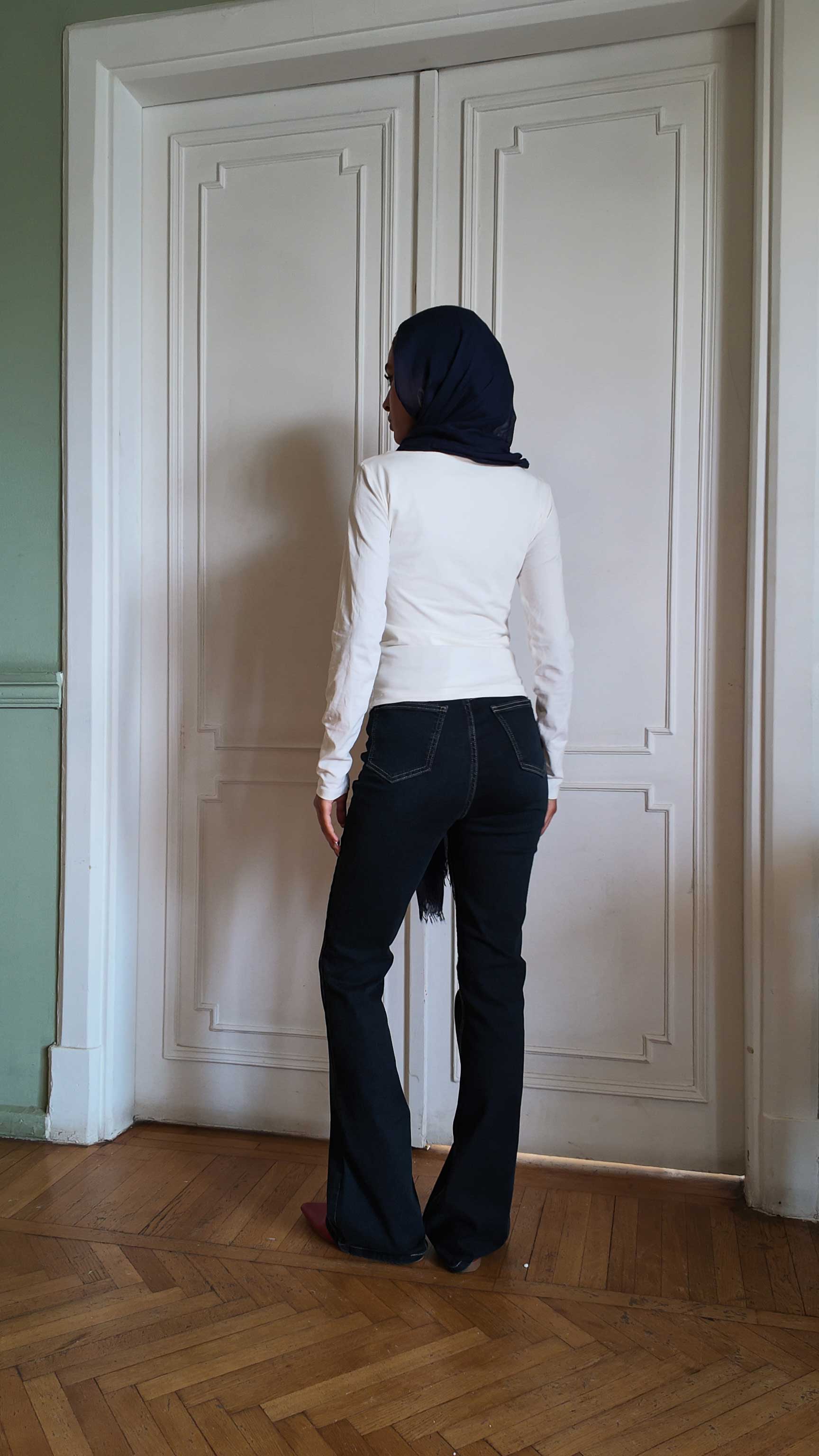 Slim Flare High-Waist Midnight Vintage green Jeans