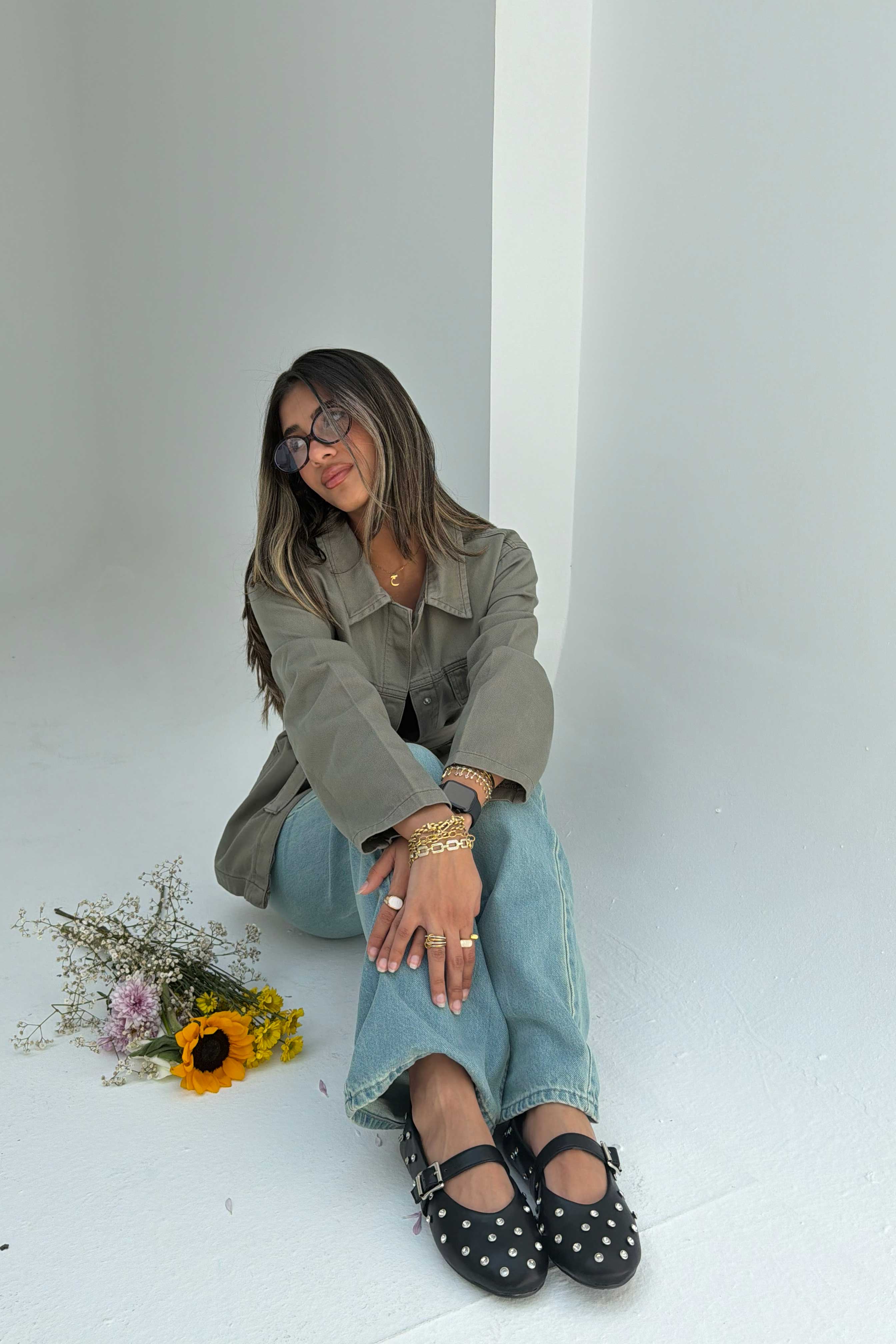 Jacket - Belted Button-Up Oversized Sage Green