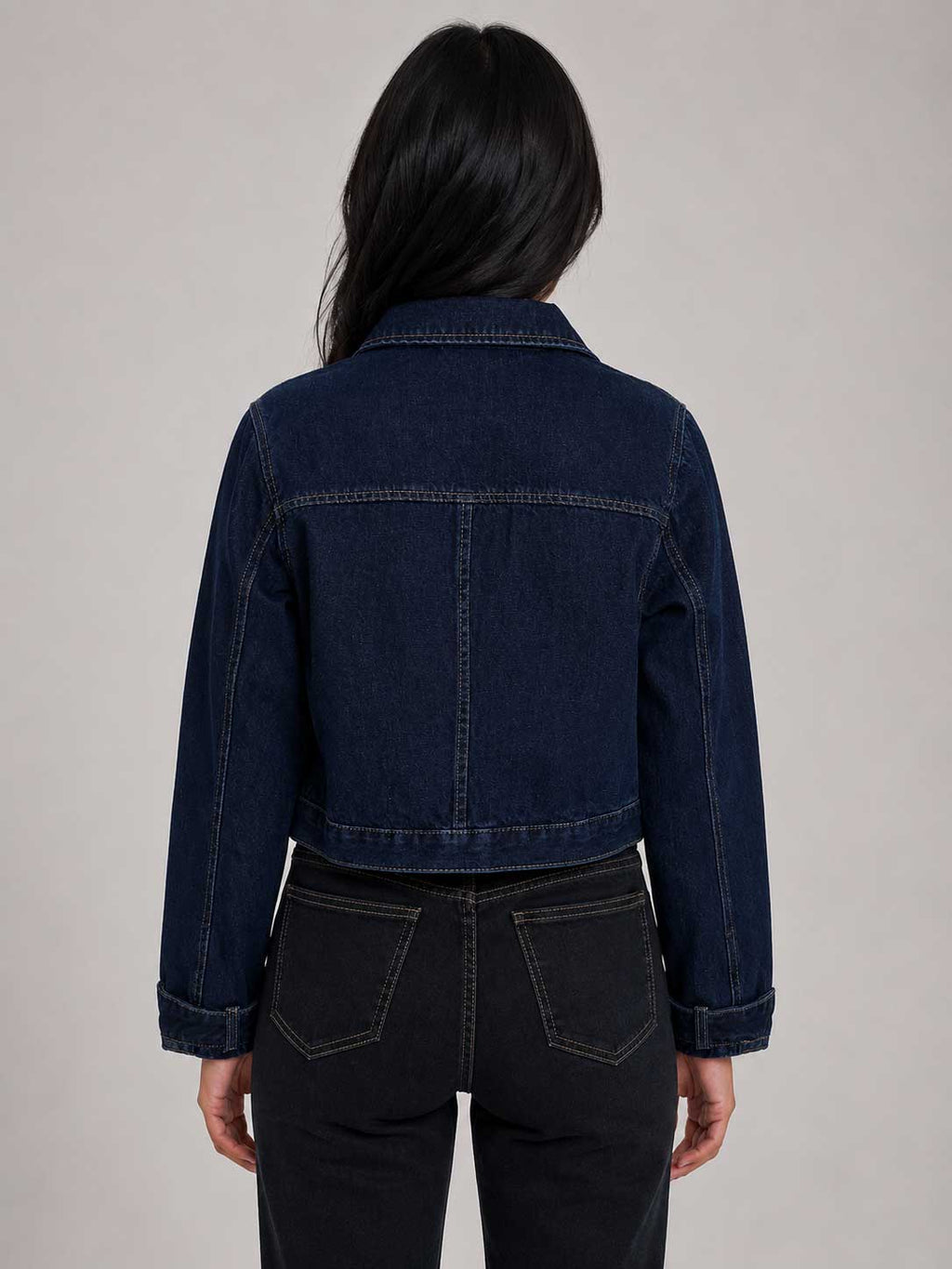 Denim Edge Cropped Jacket | Raw Denim