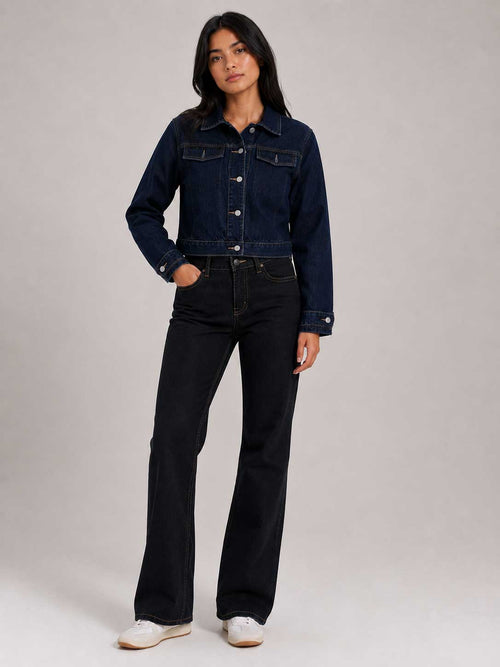 Denim Edge Cropped Jacket | Raw Denim