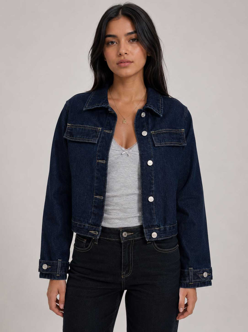 Denim Edge Cropped Jacket | Raw Denim
