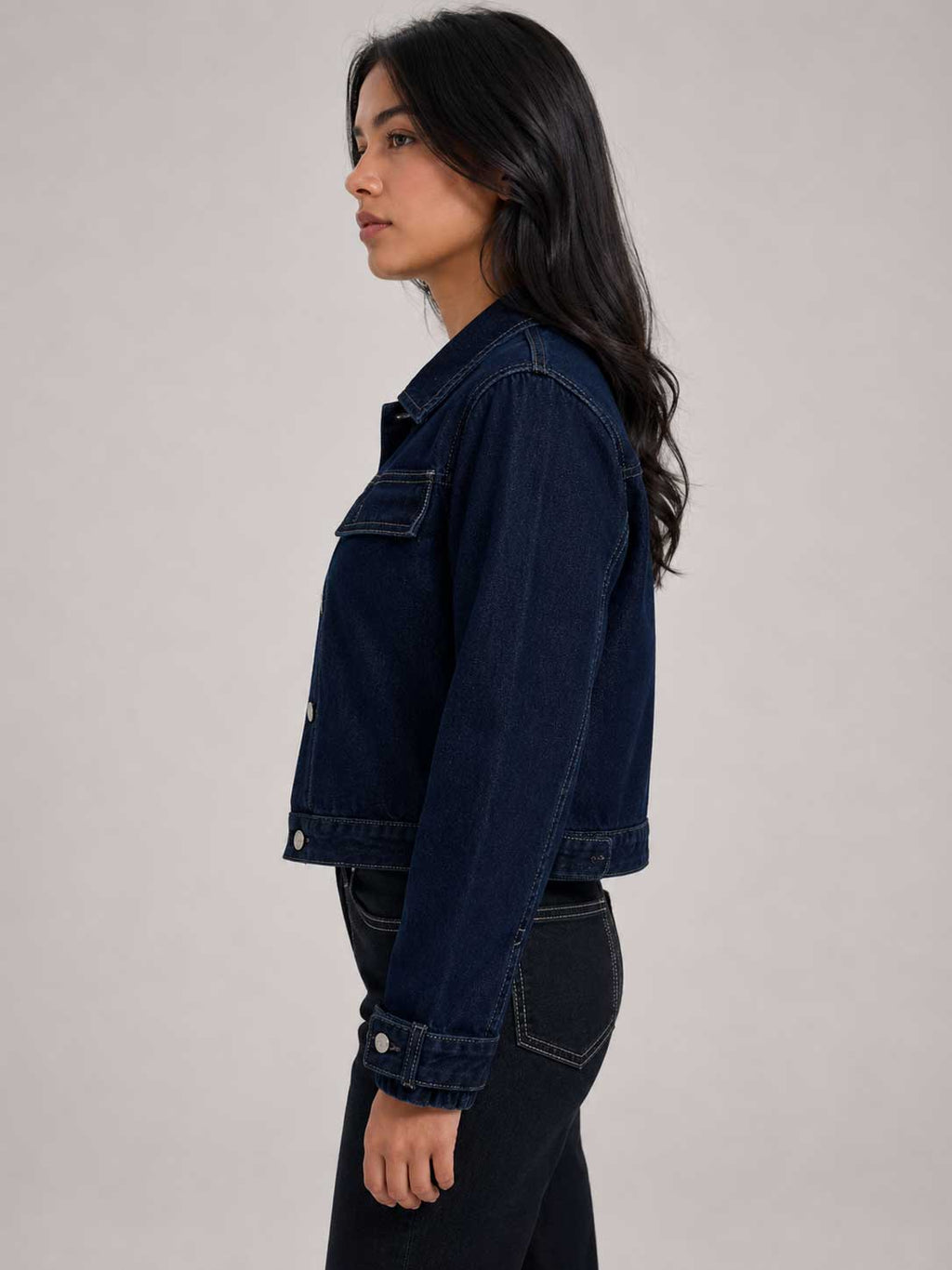 Denim Edge Cropped Jacket | Raw Denim