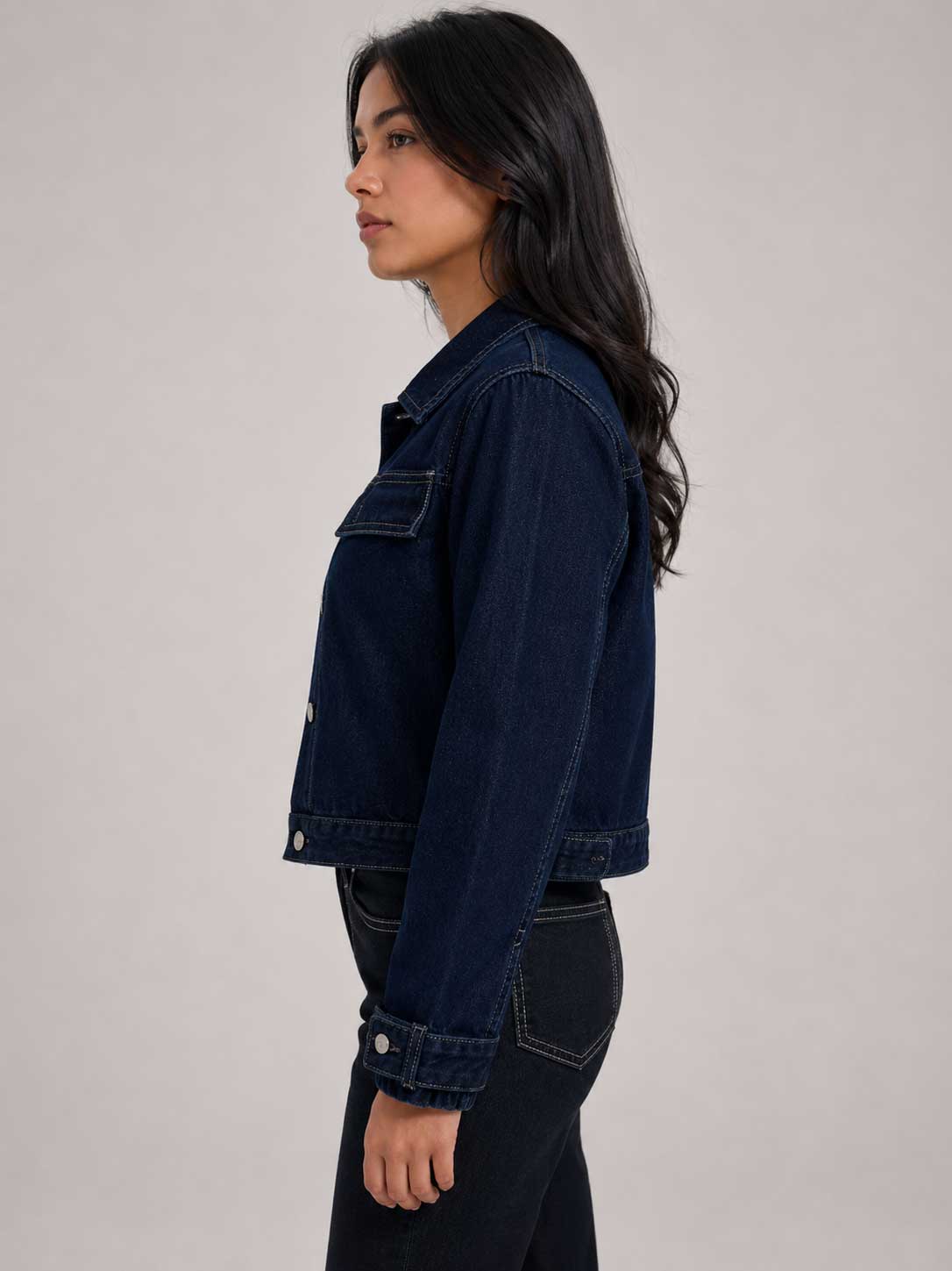 Denim Edge Cropped Jacket | Raw Denim