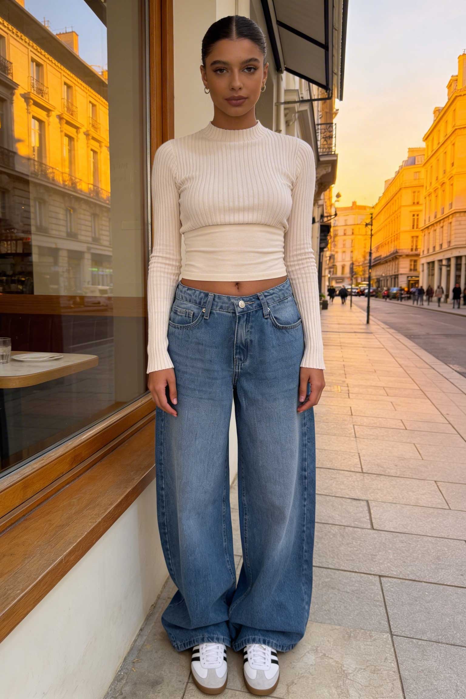 Loose Baggy – Mid-Rise Marine Blue Jeans