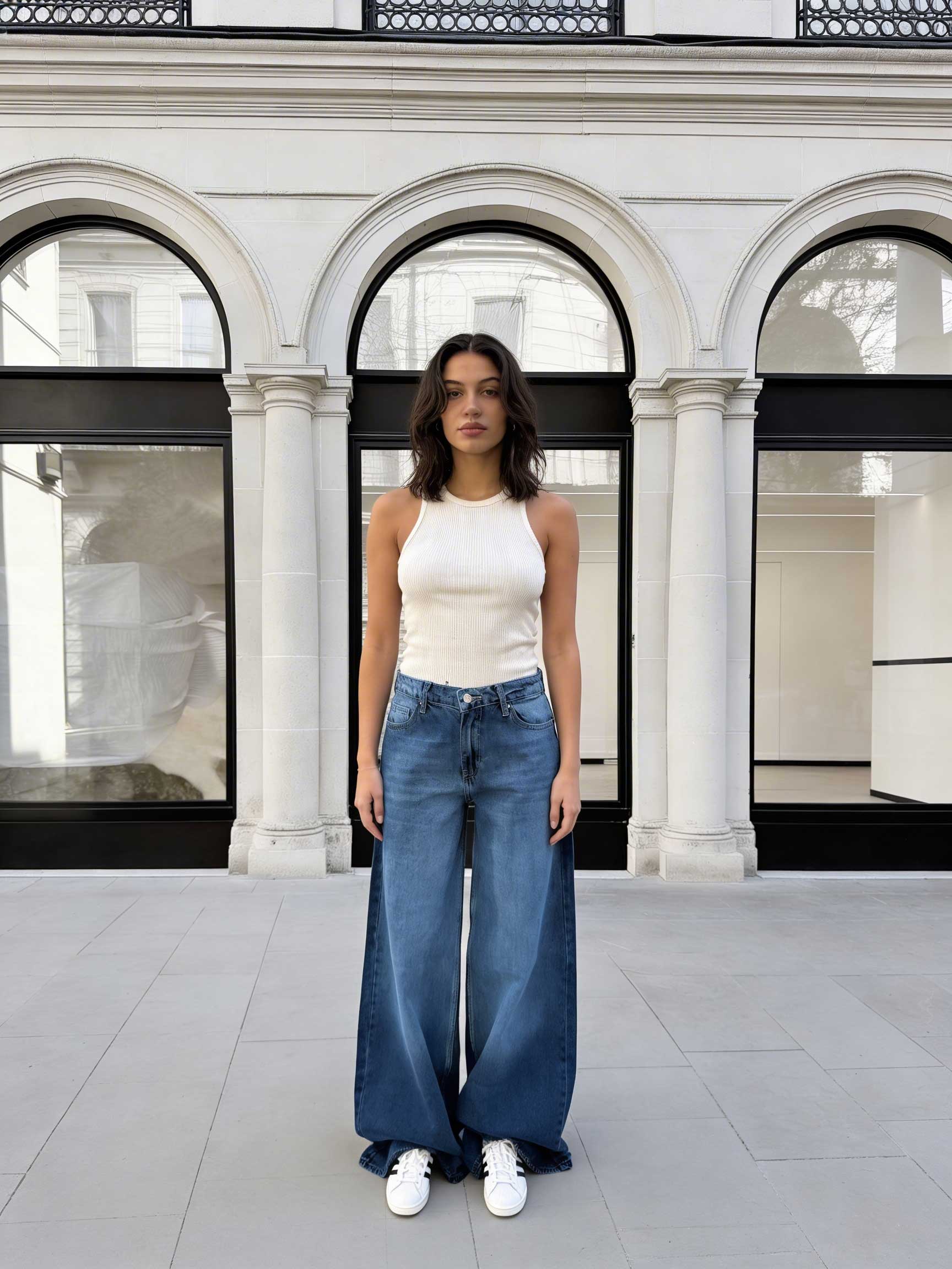 Loose Baggy - Low-Waist Rich Mid Blue Jeans Baggy CIZARO - Cizaro Jeans