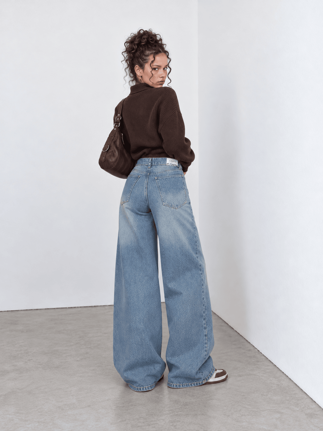 Loose Baggy High-Waist Faded Blue Jeans Loose Baggy CIZARO - Cizaro Jeans