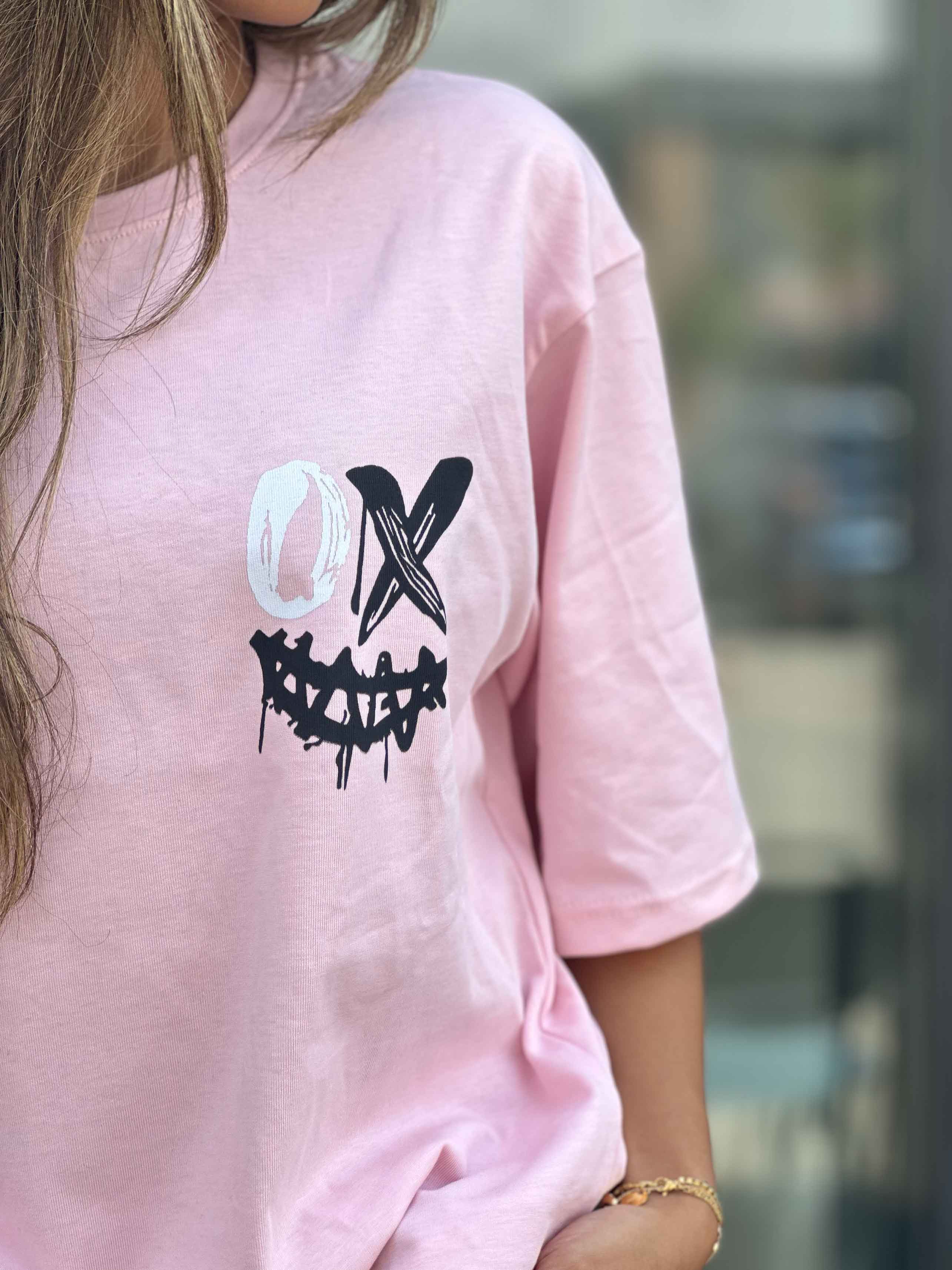 T-Shirt - Pink Oversized. New Line CIZARO    - Cizaro Jeans