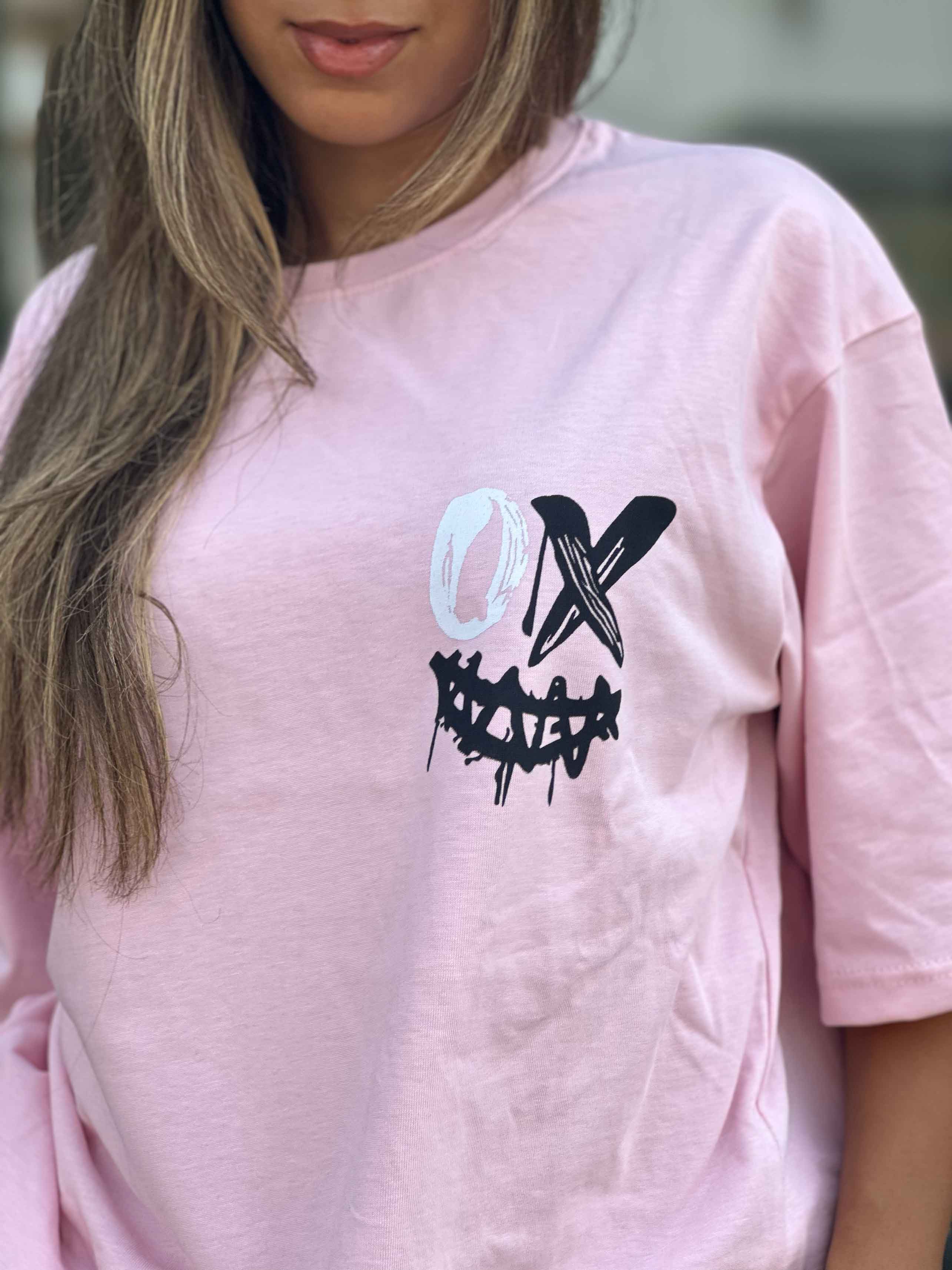 T-Shirt - Pink Oversized. New Line CIZARO    - Cizaro Jeans