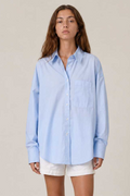 Oversized Poplin Shirt – Pastel Blue
