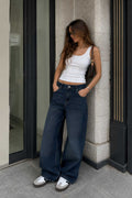 Super Baggy Low Waist – Deep Vintage Blue Jeans Baggy CIZARO - Cizaro Jeans