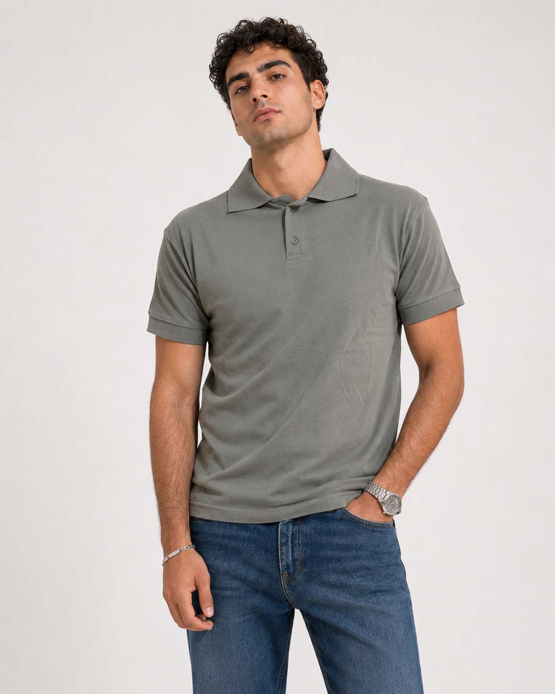 Regular Fit Polo Shirt – Olive T-shirt CIZARO - Cizaro Jeans