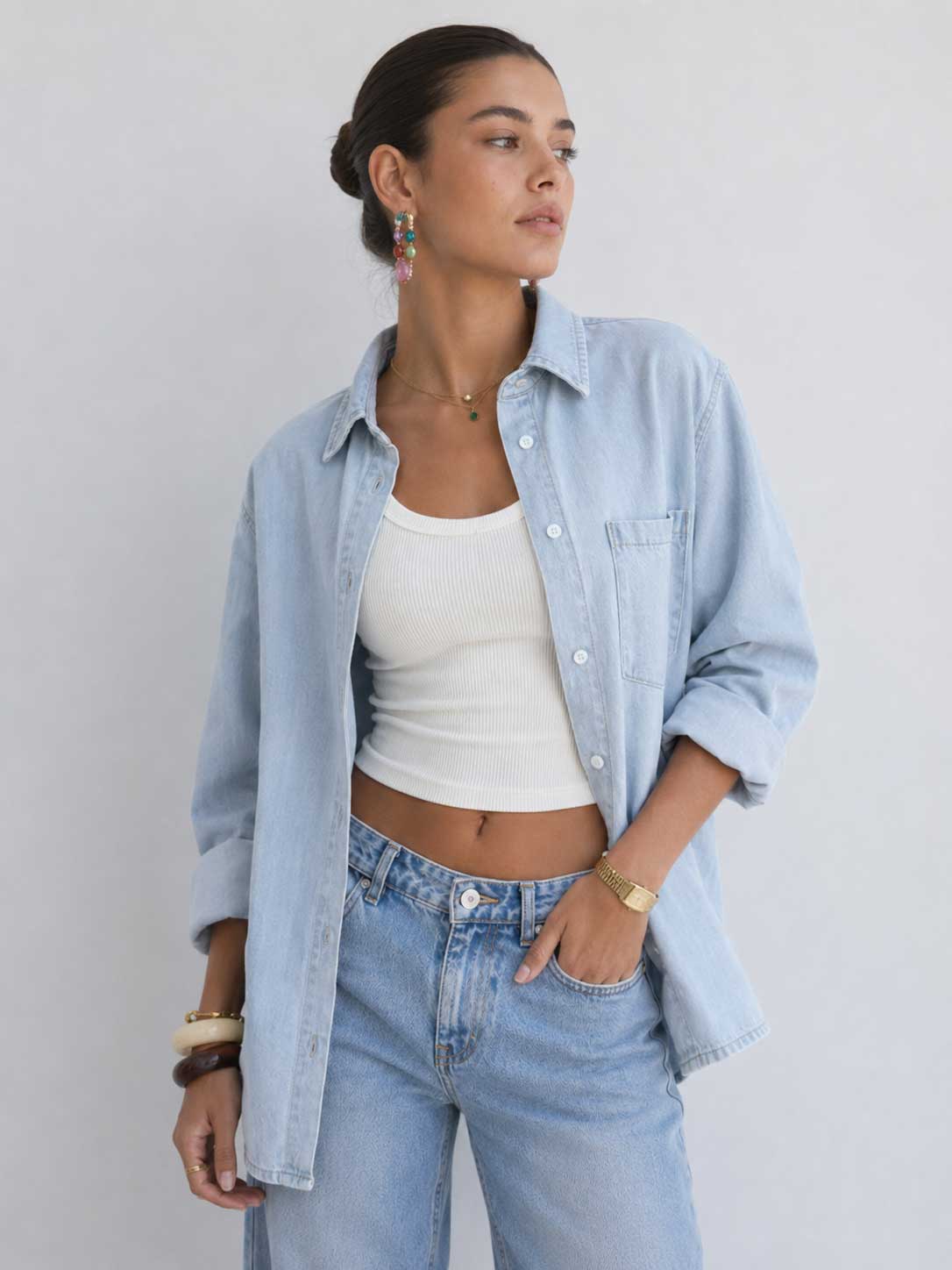 Denim Shirt Light blue jeans