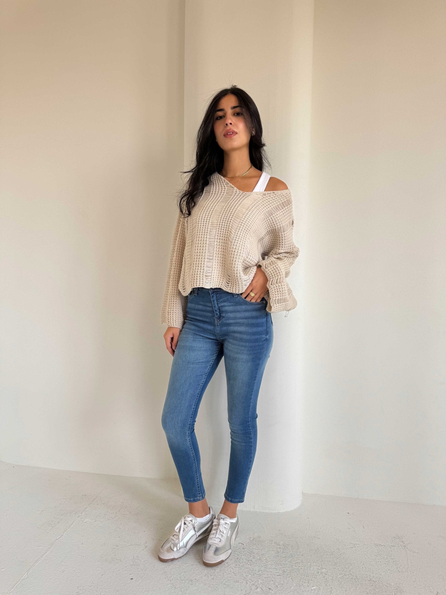 Skinny – High Waist Powder Blue Jeans Skinny CIZARO - Cizaro Jeans