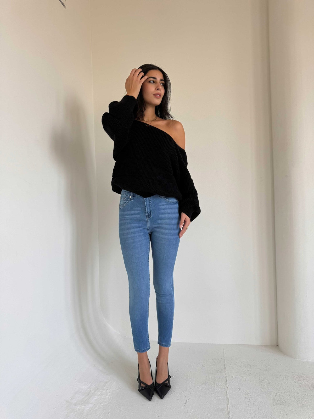 Skinny – High Waist Mid Blue Jeans Skinny CIZARO - Cizaro Jeans