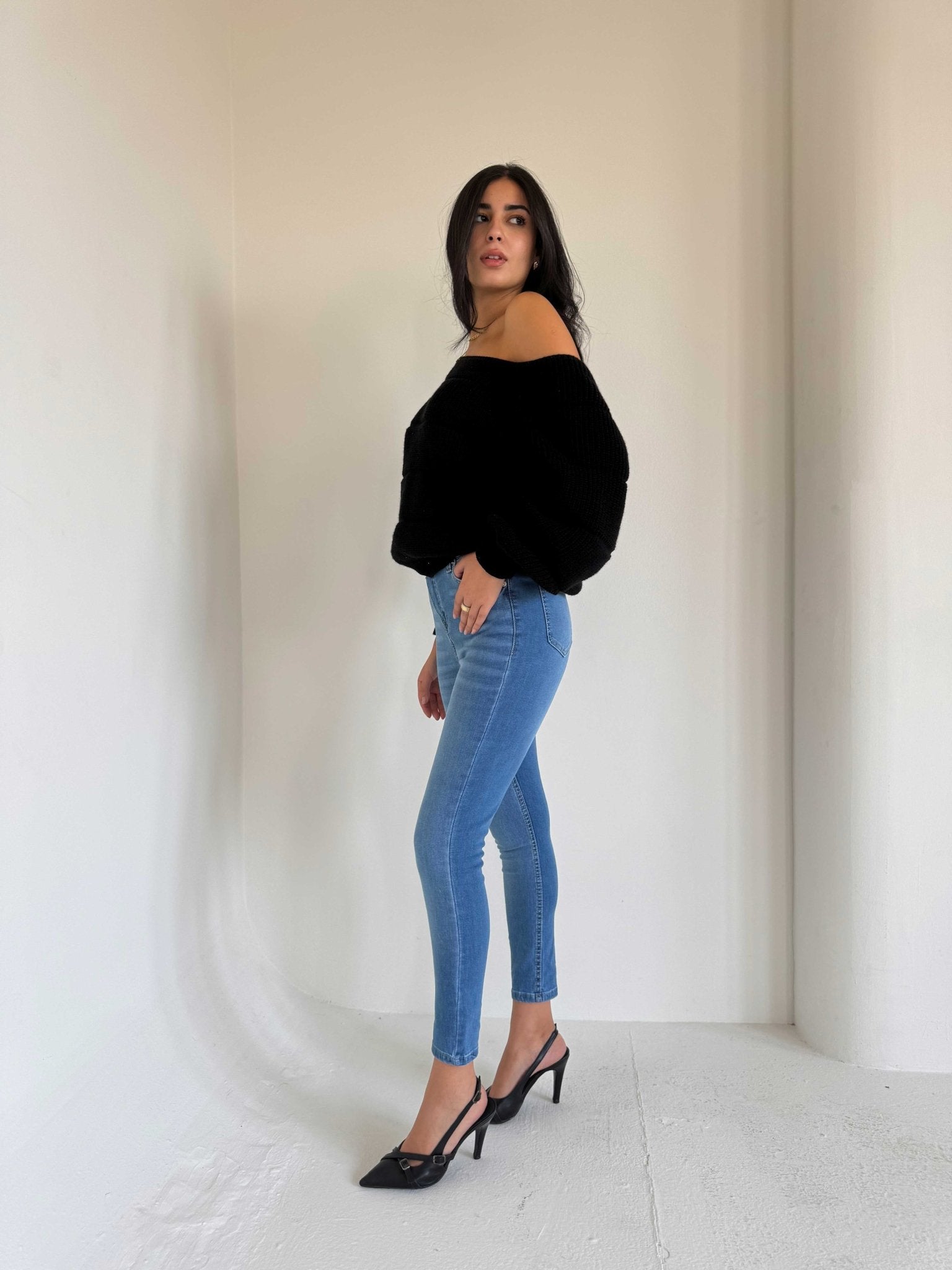 Skinny – High Waist Mid Blue Jeans Skinny CIZARO - Cizaro Jeans