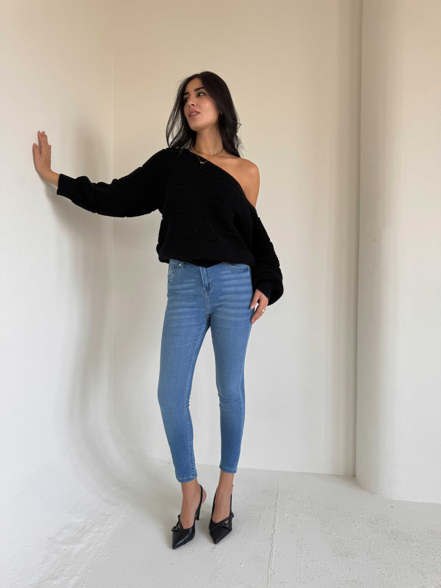 Skinny – High Waist Mid Blue Jeans skinny CIZARO - Cizaro Jeans