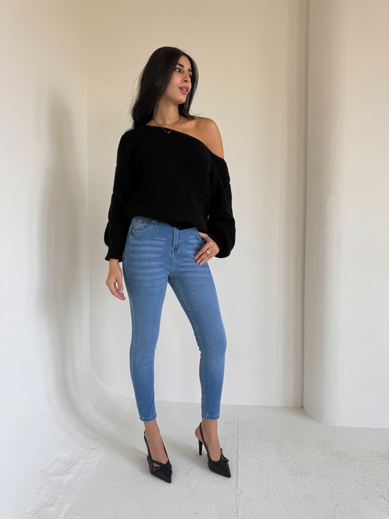 Skinny – High Waist Mid Blue Jeans skinny CIZARO - Cizaro Jeans