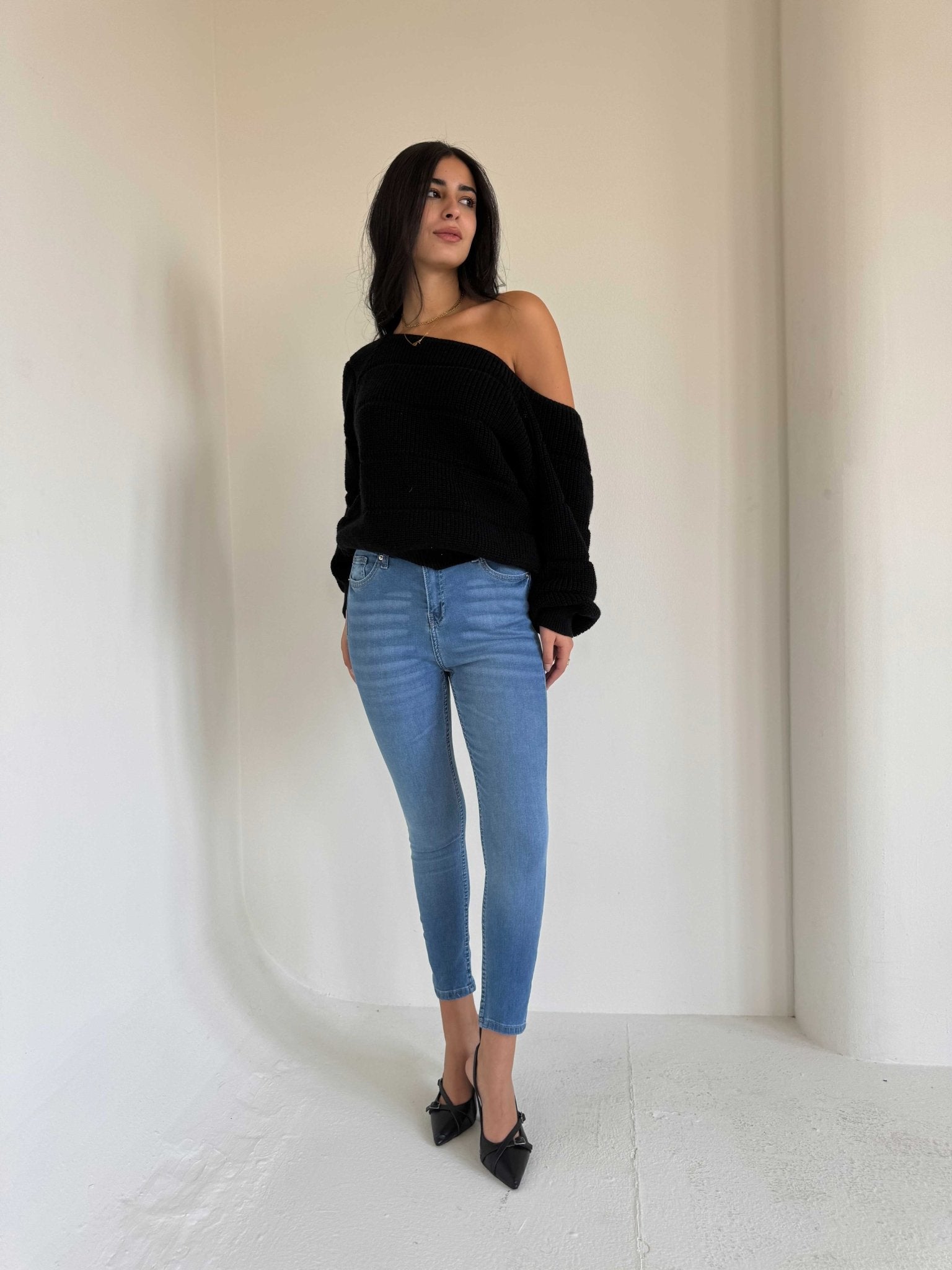 Skinny – High Waist Mid Blue Jeans Skinny CIZARO - Cizaro Jeans
