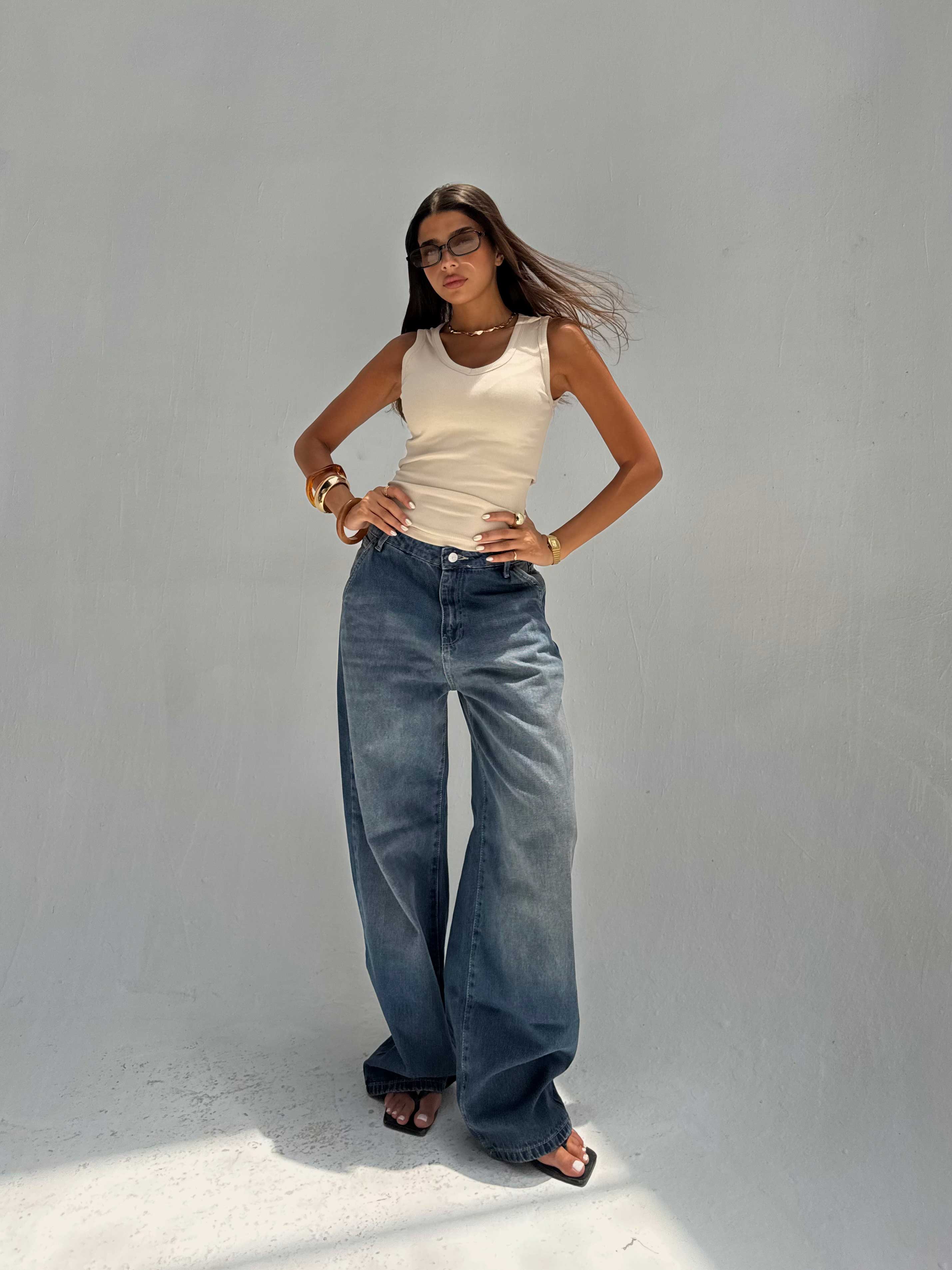 Skater High Waist – Vintage Blue Jeans