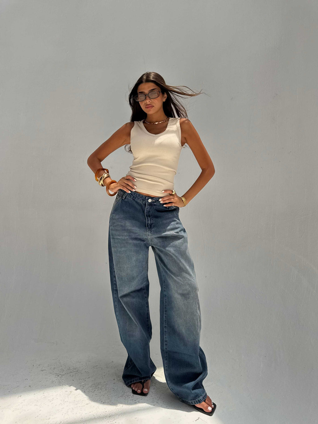 Skater High Waist – Vintage Blue Jeans
