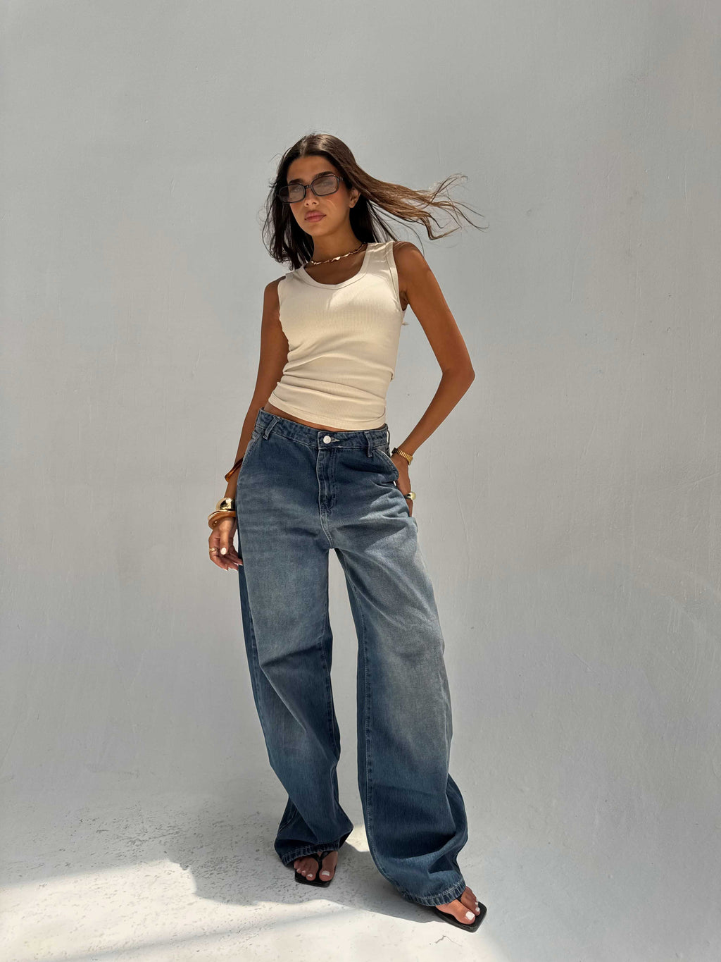 Skater High Waist – Vintage Blue Jeans